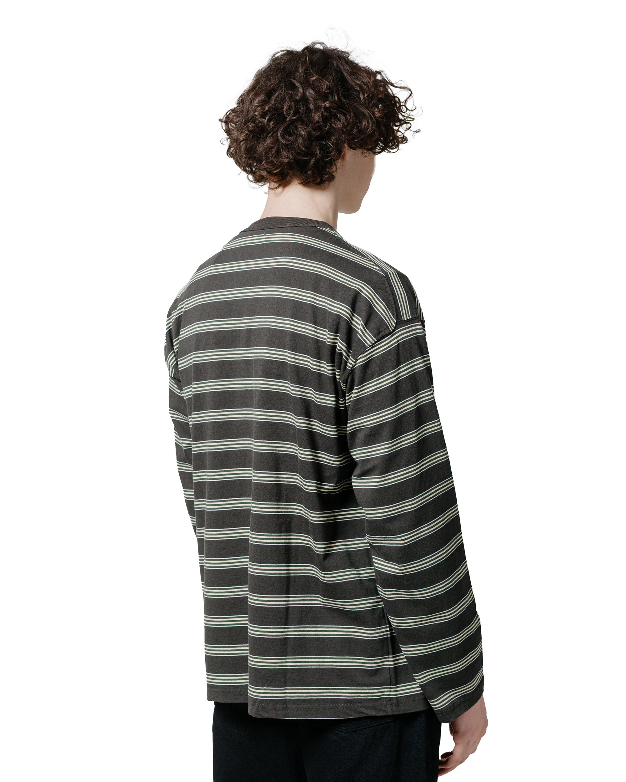 Border Long Sleeve Top Graphite/Yellow - 3