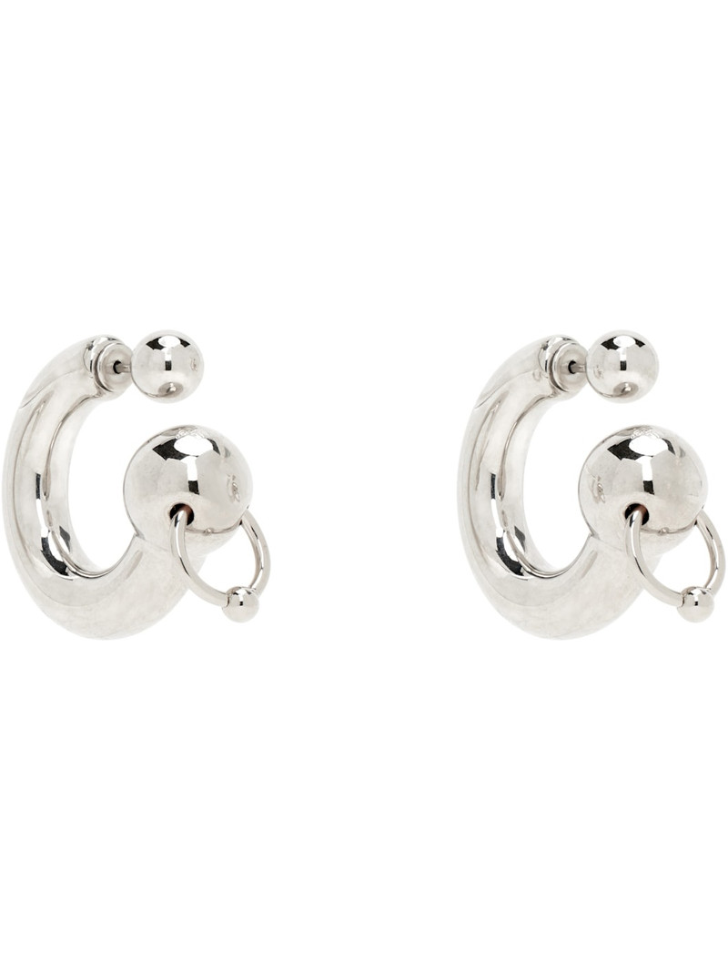 Jean Paul Gaultier Silver 'The Ring' Earrings outlook