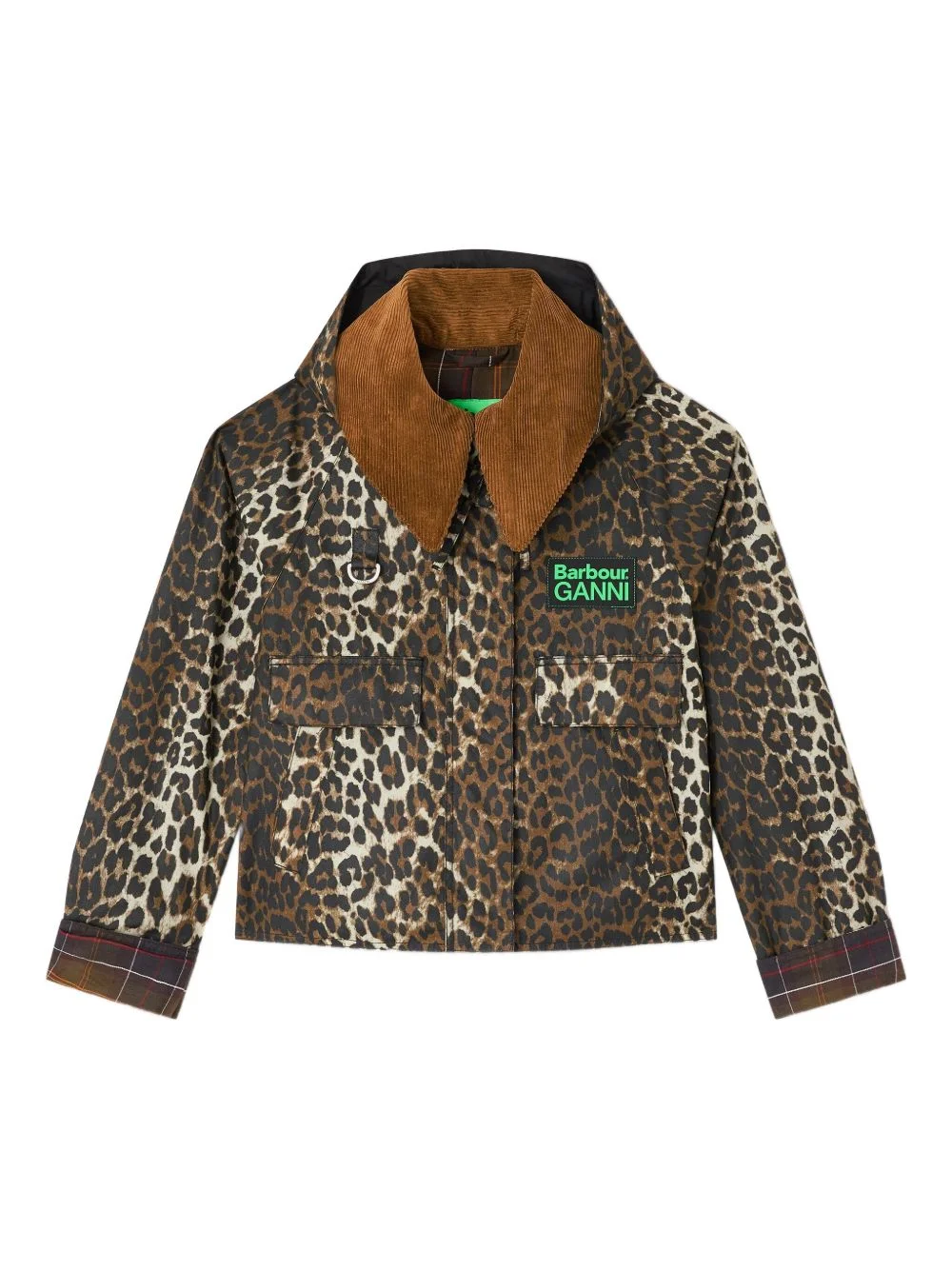 x Barbour corduroy-collar jacket - 1