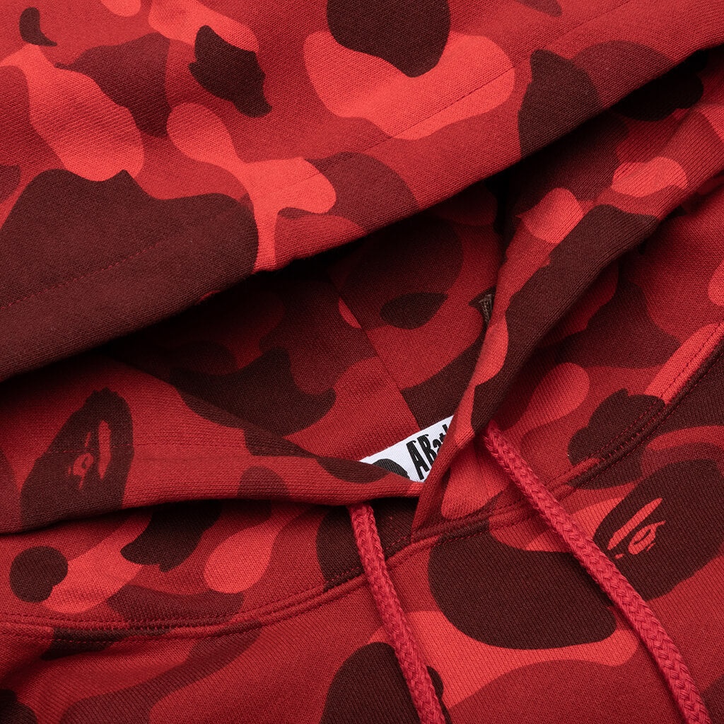 COLOR CAMO PULLOVER HOODIE - RED - 3