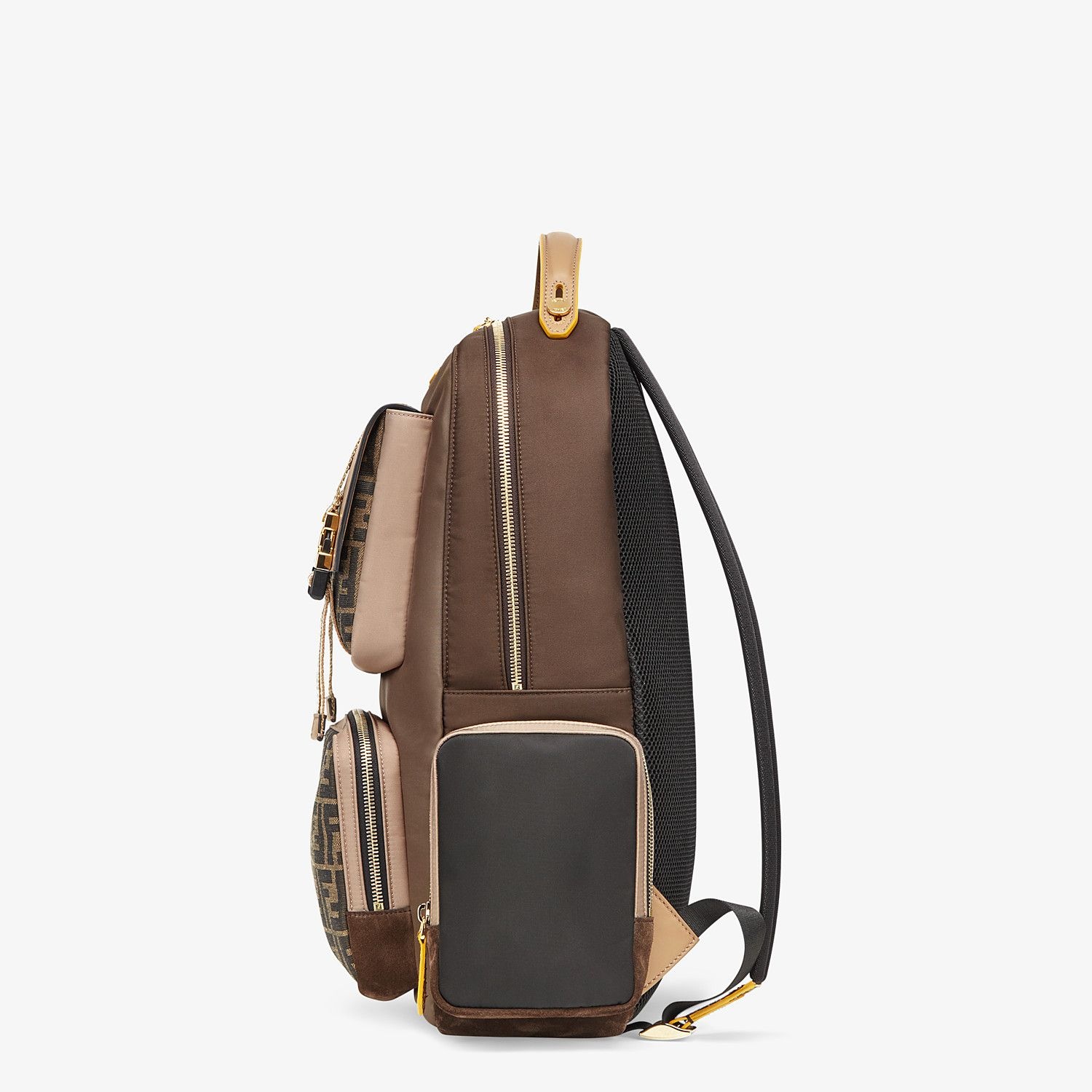 Brown nylon backpack - 2