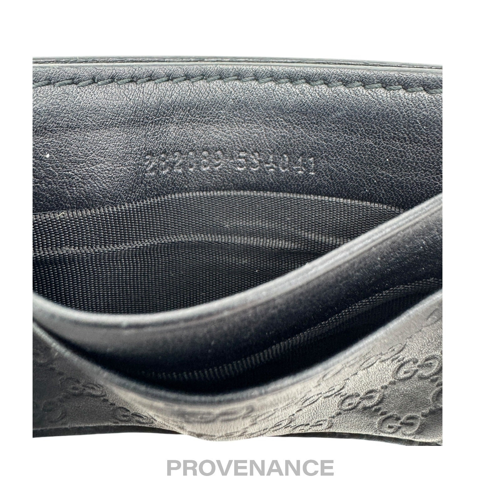 Gucci Card Holder Wallet - Black MicroGuccissima - 6