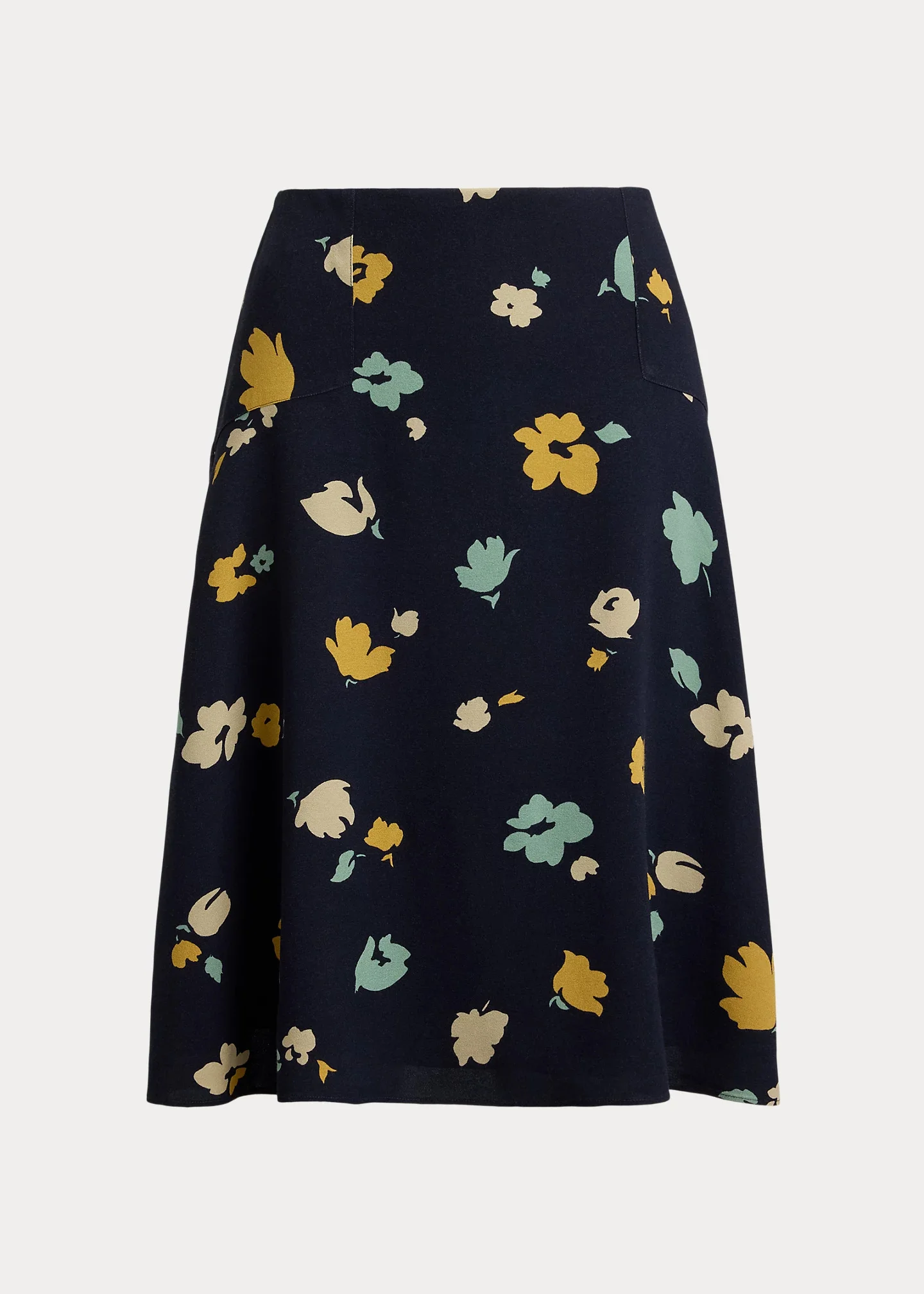 Floral-Print Crepe Skirt - 1