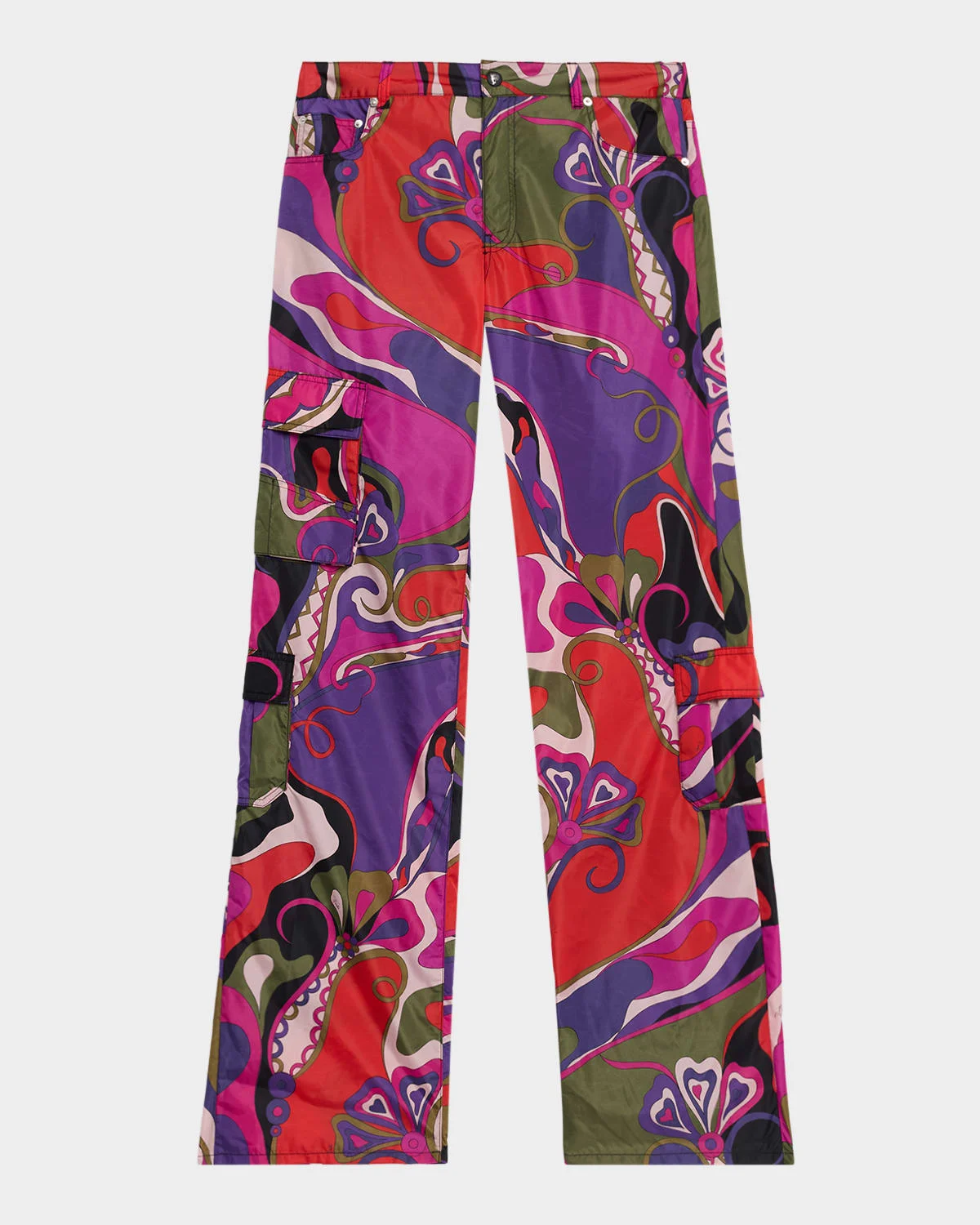 Orchidee Print Cargo Pants - 1
