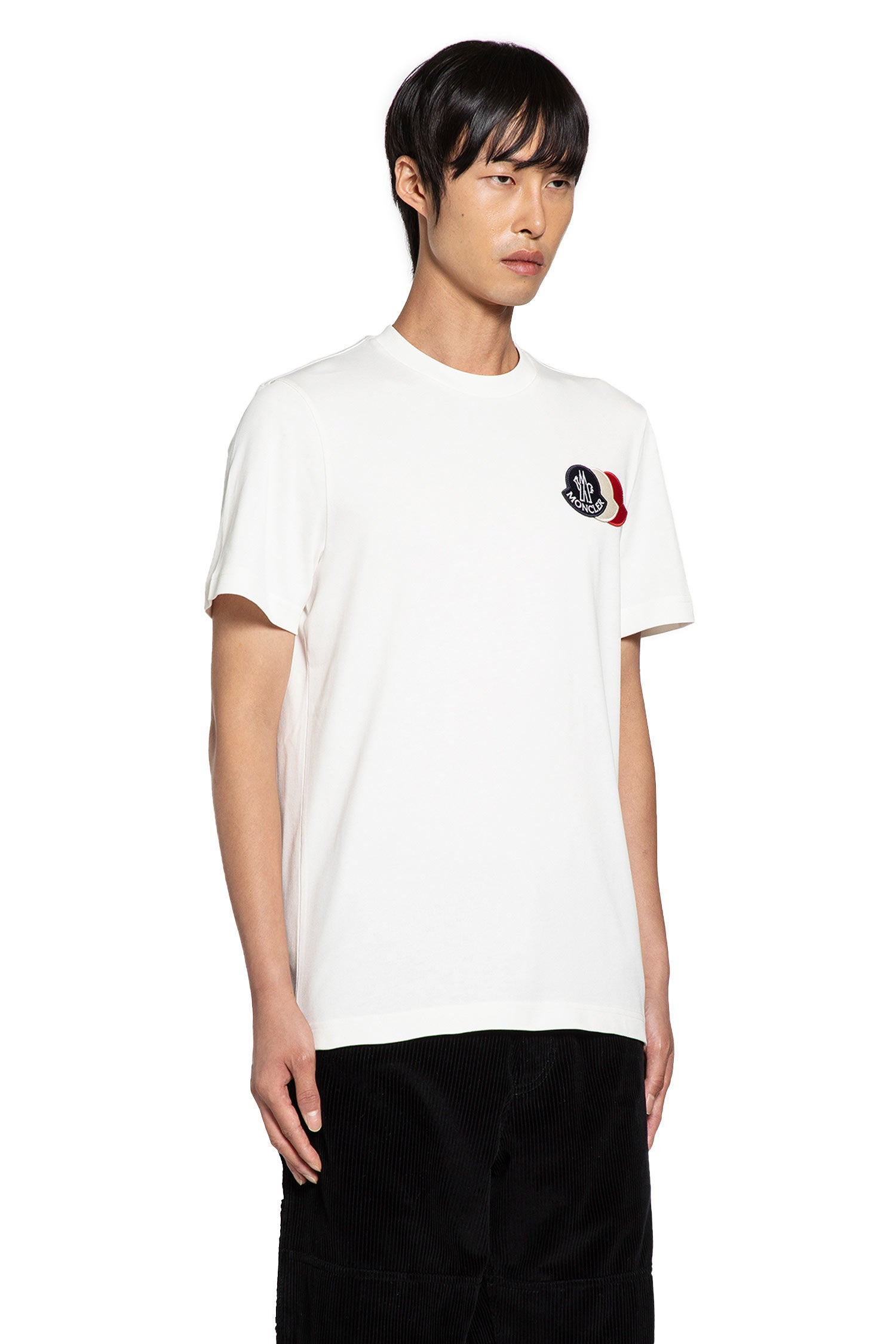 Embroidered Tricolour Logo Cotton T-shirt - 2