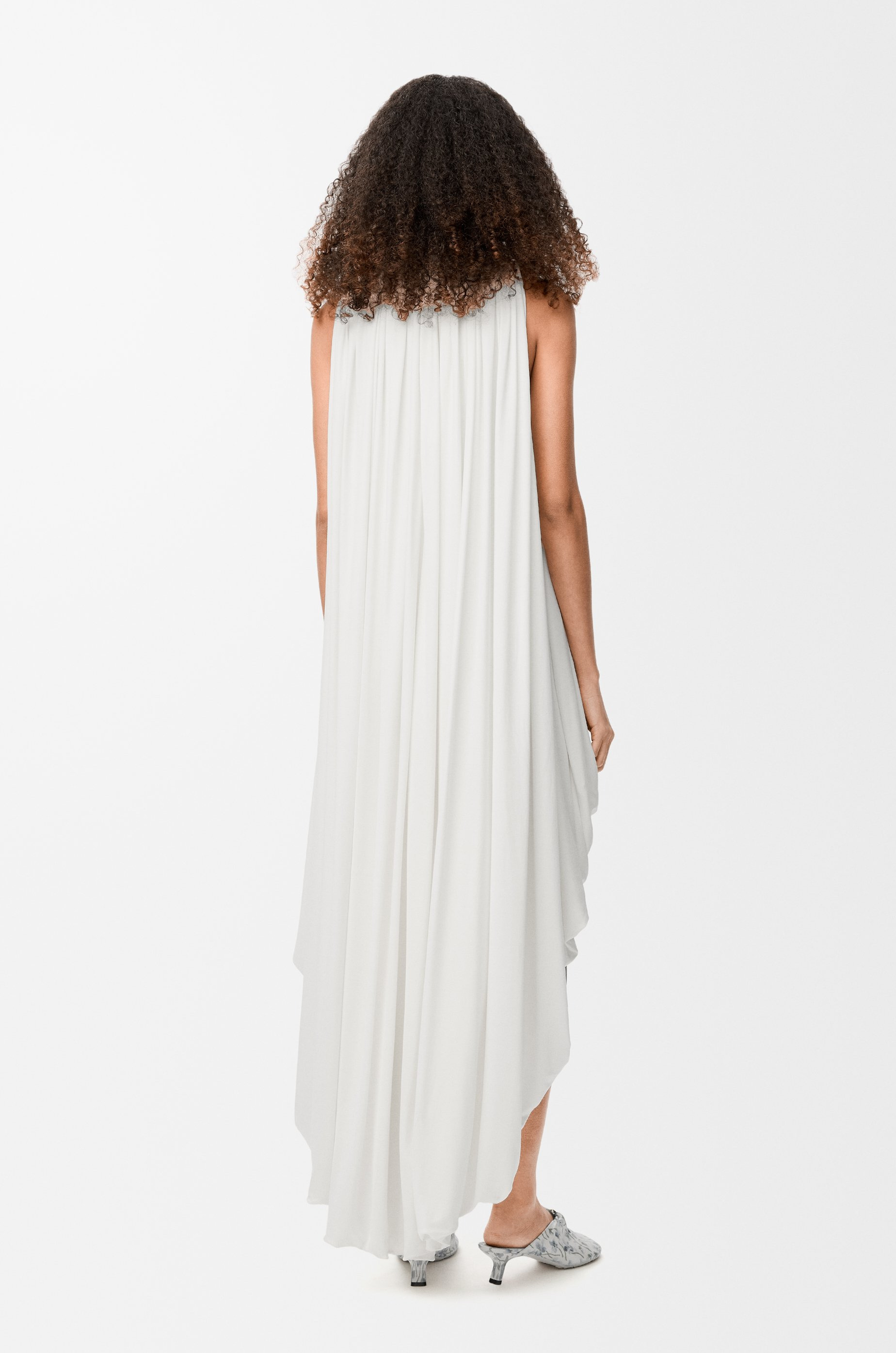 Draped dress in silk - 3