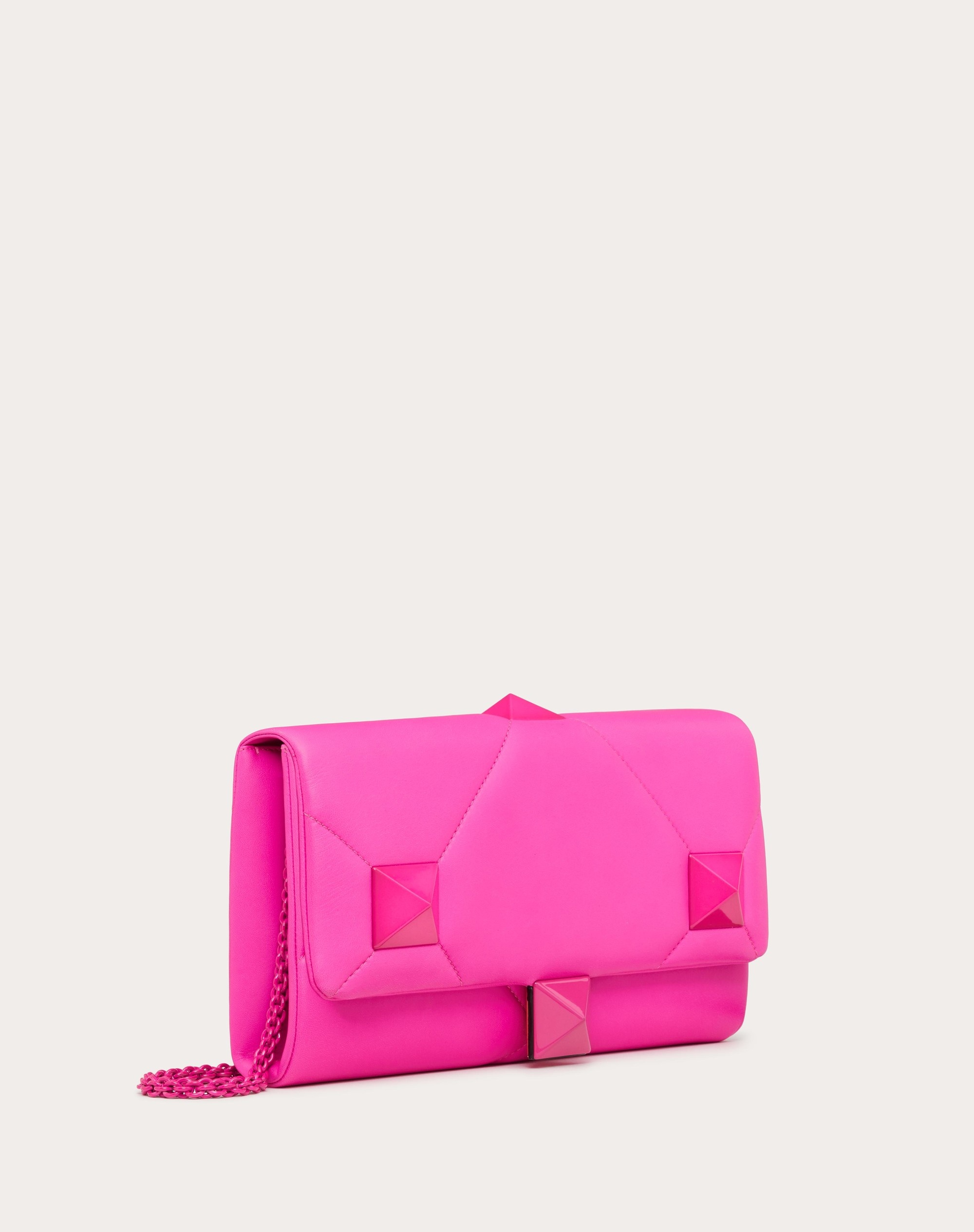 ROMAN STUD NAPPA LEATHER MAXI CLUTCH BAG - 2