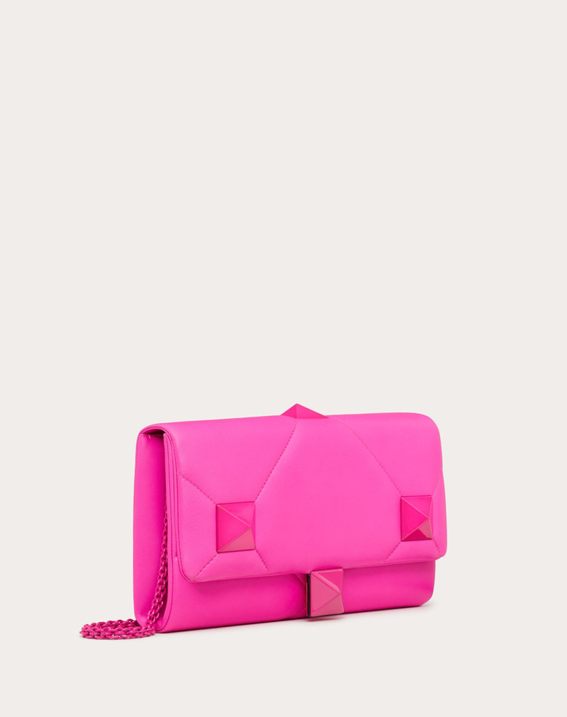 ROMAN STUD NAPPA LEATHER MAXI CLUTCH BAG 2