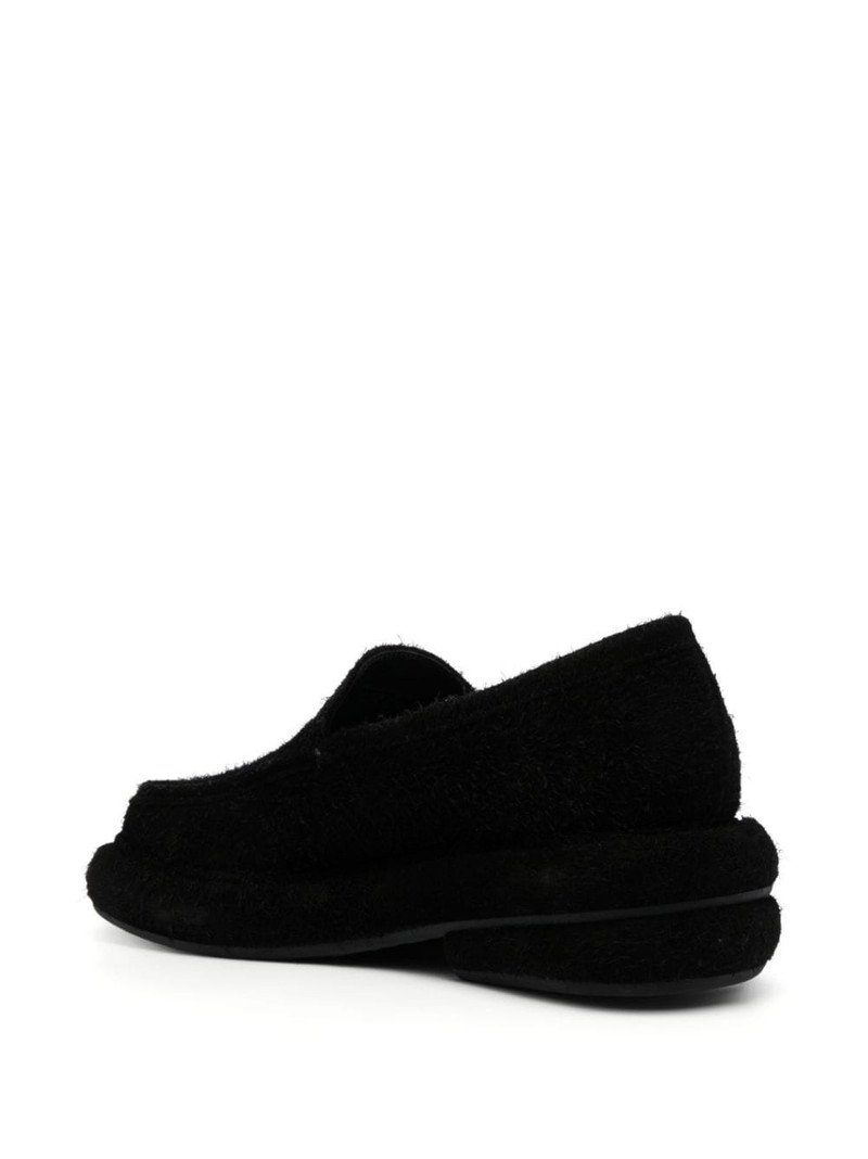 Stacked slip-on suede loafers 3