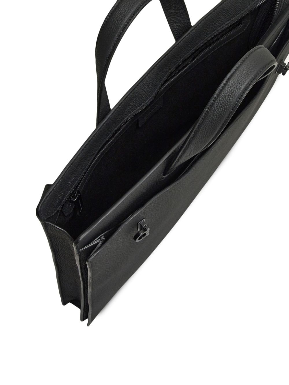 Gancini-buckle leather briefcase - 6