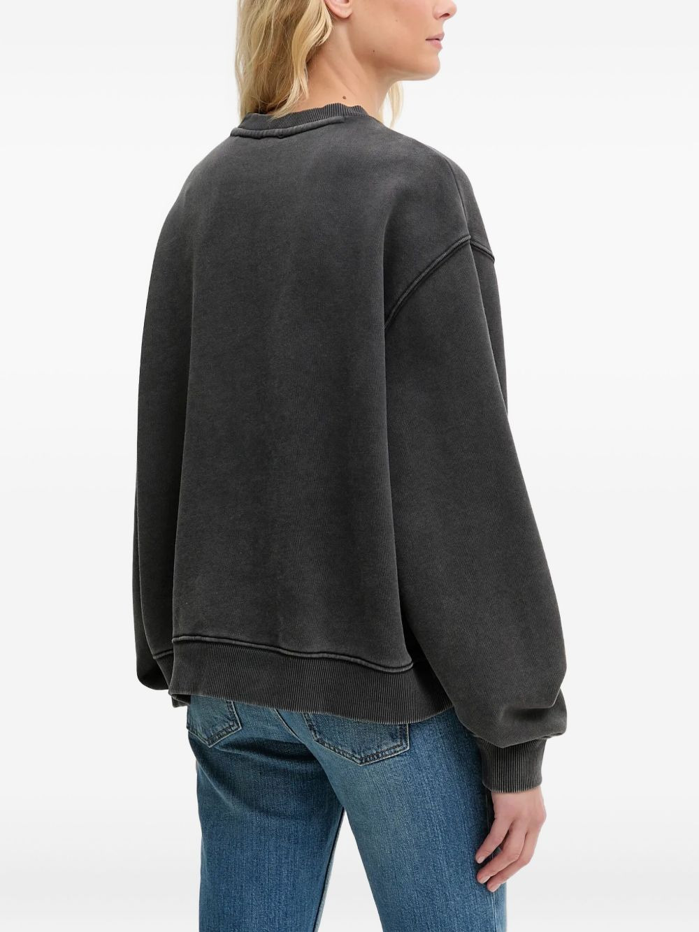 logo-print cotton sweatshirt - 3
