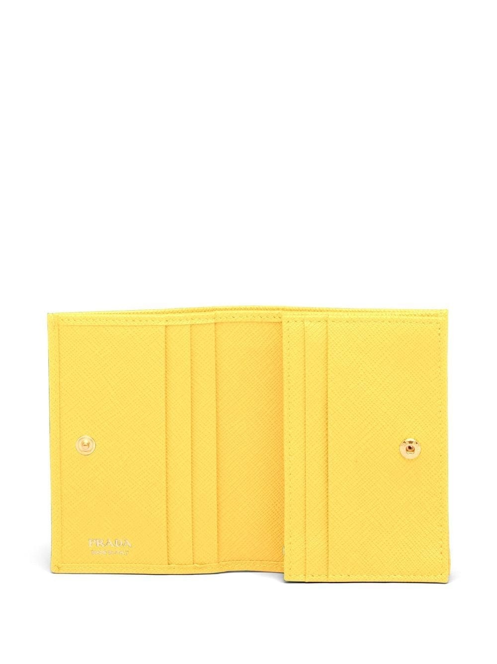 small Saffiano-leather tri-fold wallet - 3