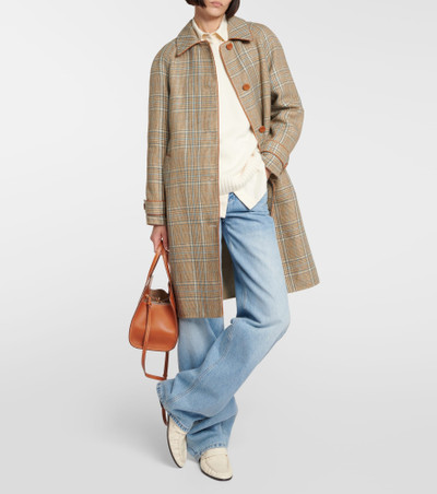 Loro Piana Checked linen and wool coat outlook