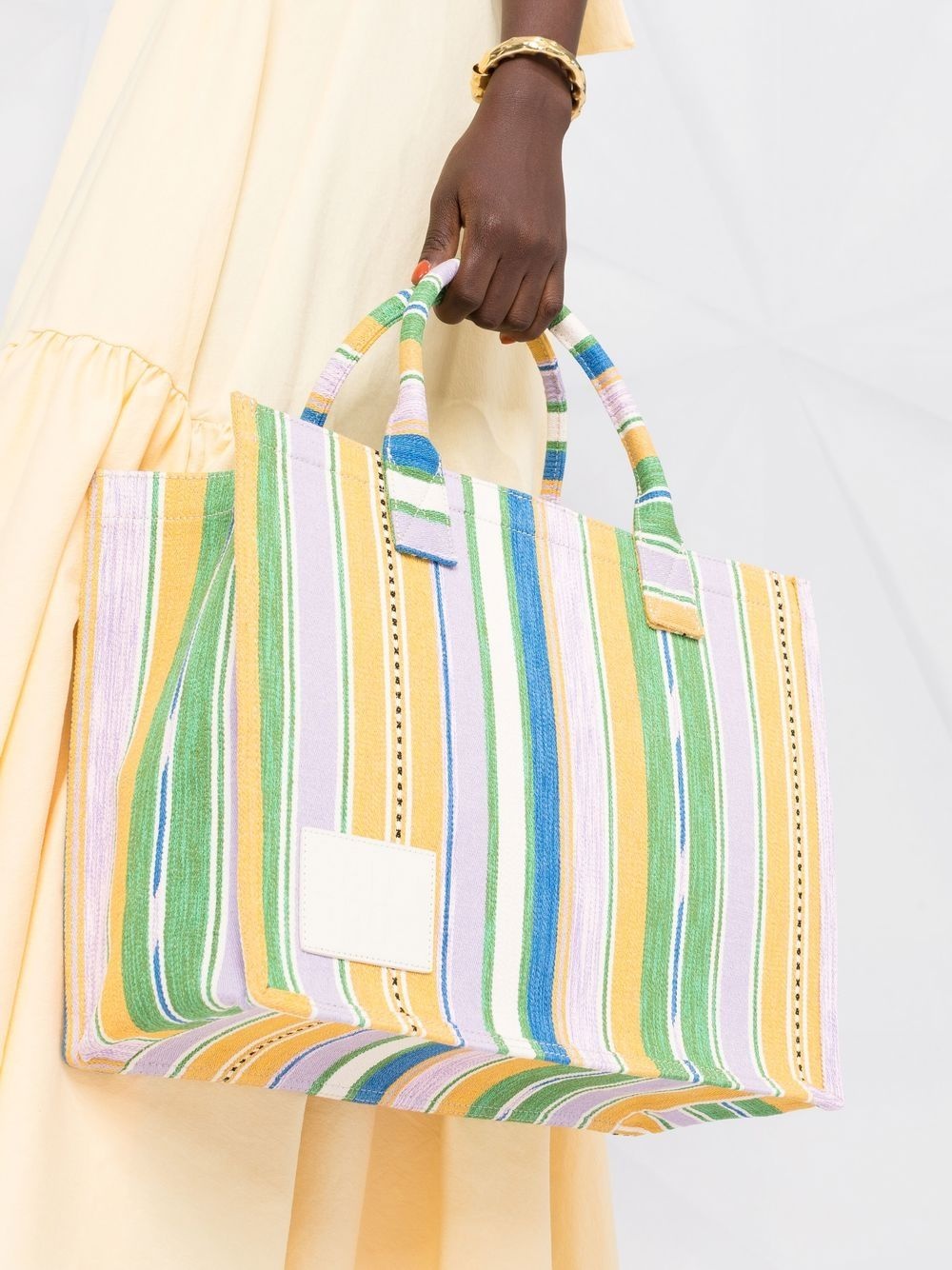 striped tote bag - 3