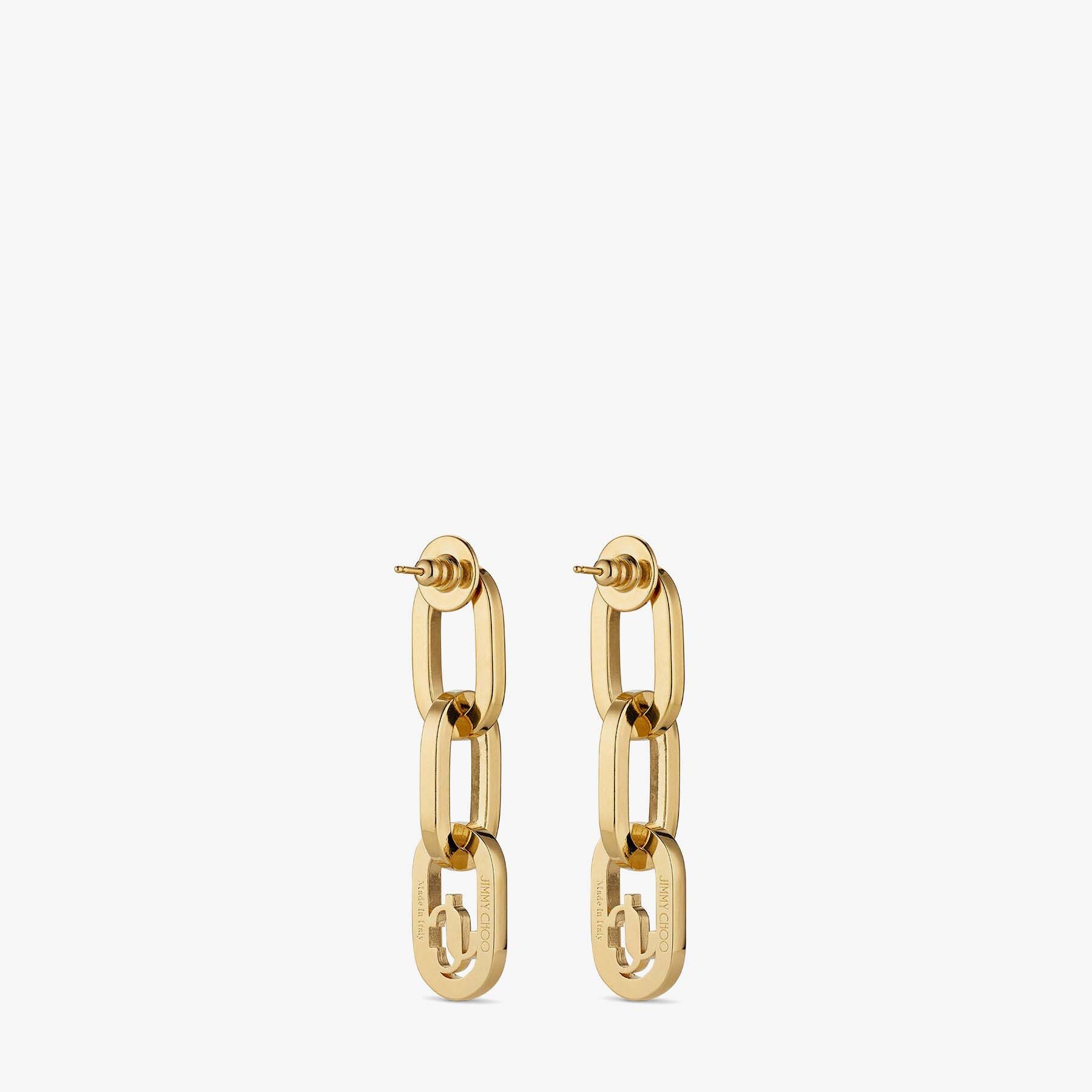 JC Chain Earrings
Gold-Finish Metal JC Chain Earrings - 6