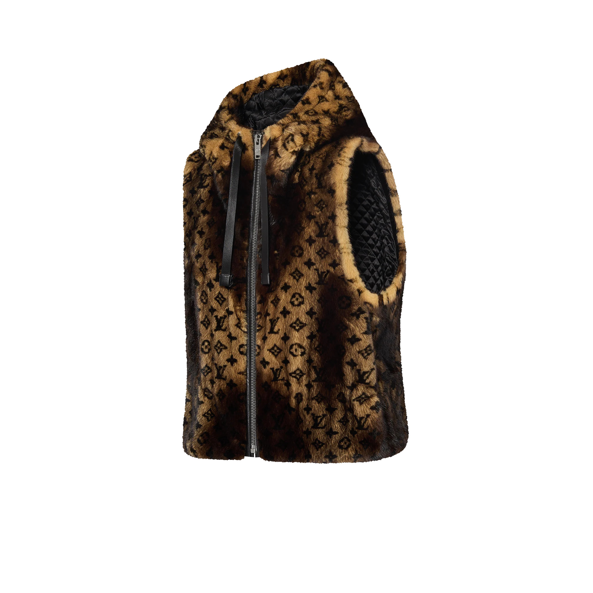 Monogram Mink Hooded Gilet - 2