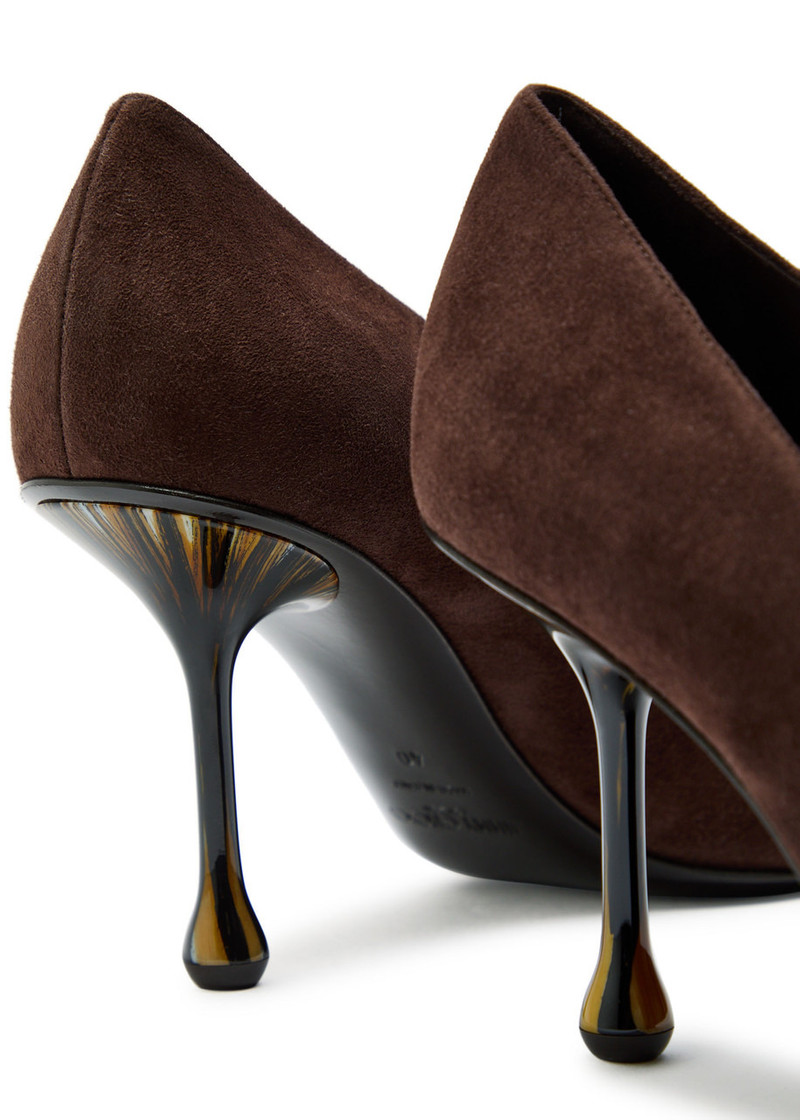 Jimmy Choo Ixia 95 Marble-heel Suede Pumps 4