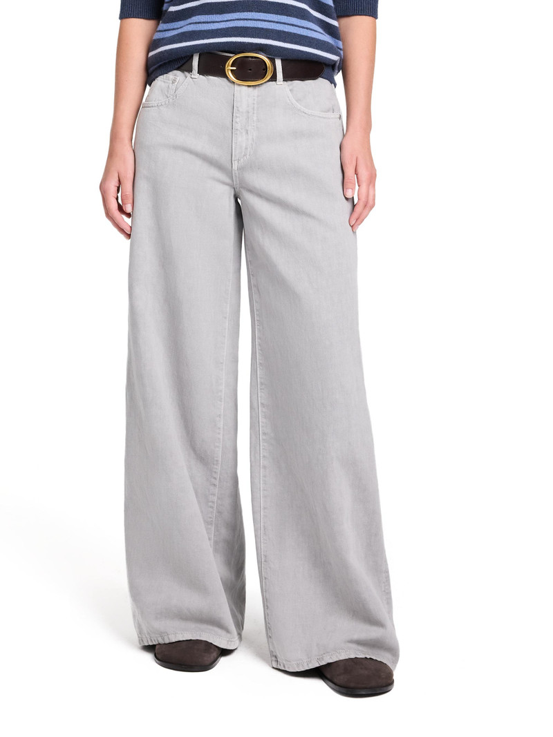 Women's Tiny Dancer Wide-Leg Jeans - Oyster Mushroom 3