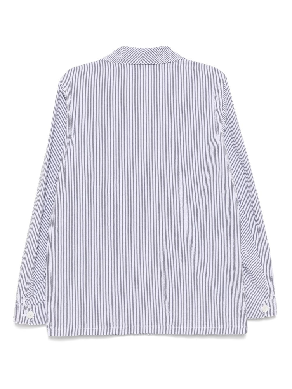 striped single-breasted blazer - 2