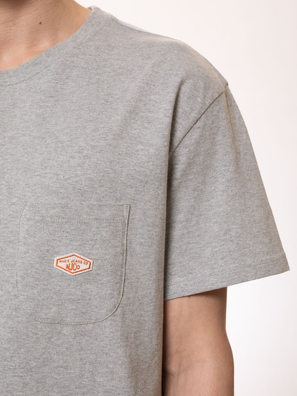 Leffe Pocket Tee Greymelange - 3