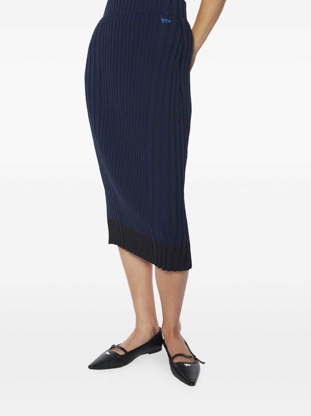 Baby Fox-patch ribbed skirt - 4