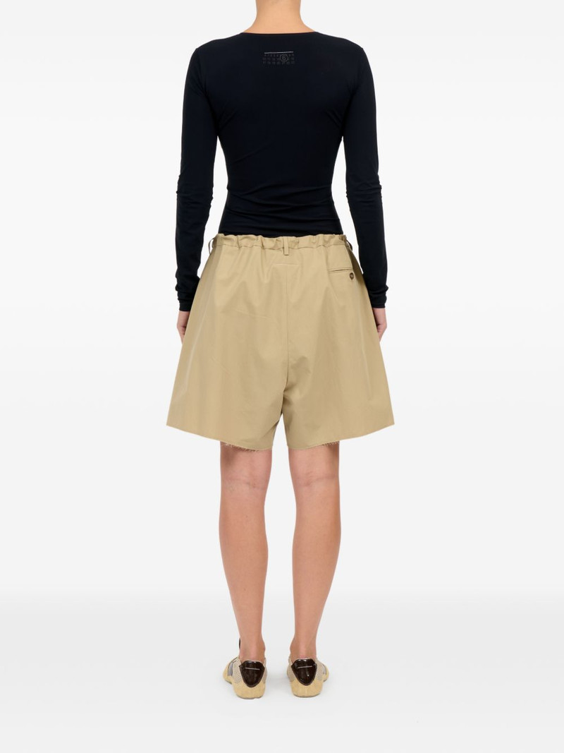 frayed-details cotton shorts 7