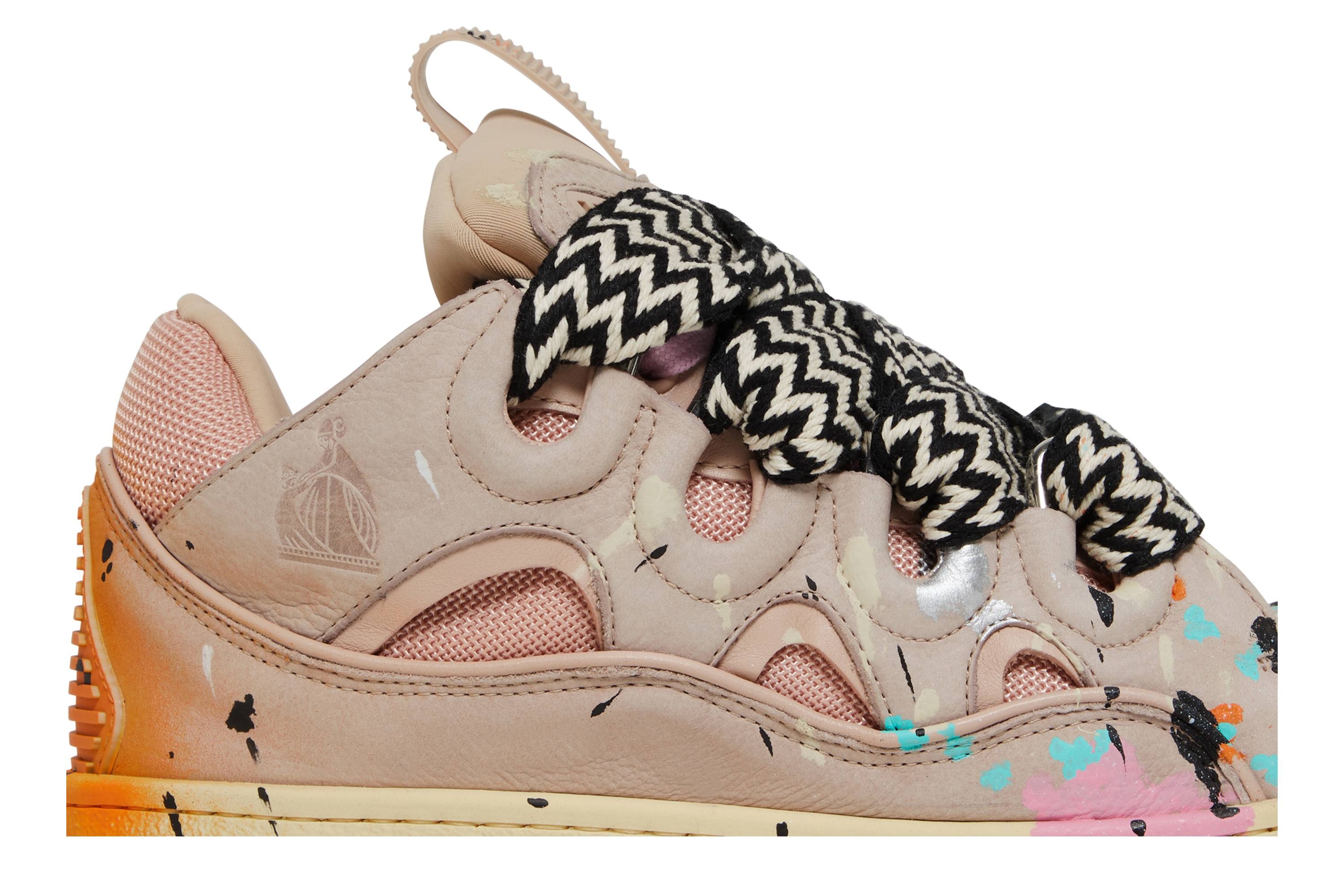 Gallery Dept. x Lanvin Wmns Curb Light Sneakers 'Paint Drip - Pale Pink' - 2