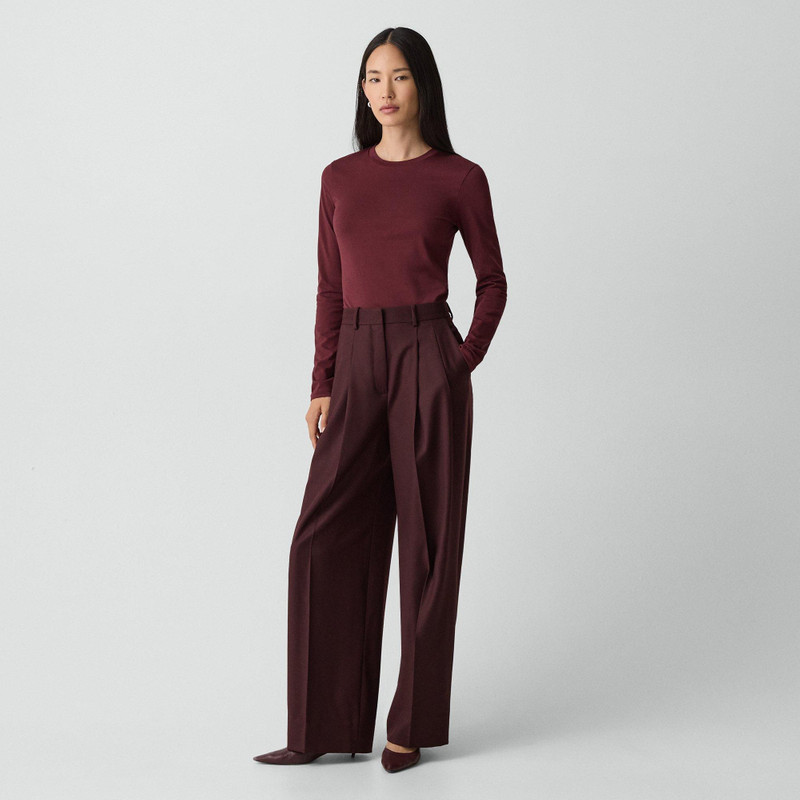 Theory Tiny Long-Sleeve Tee in Organic Cotton outlook