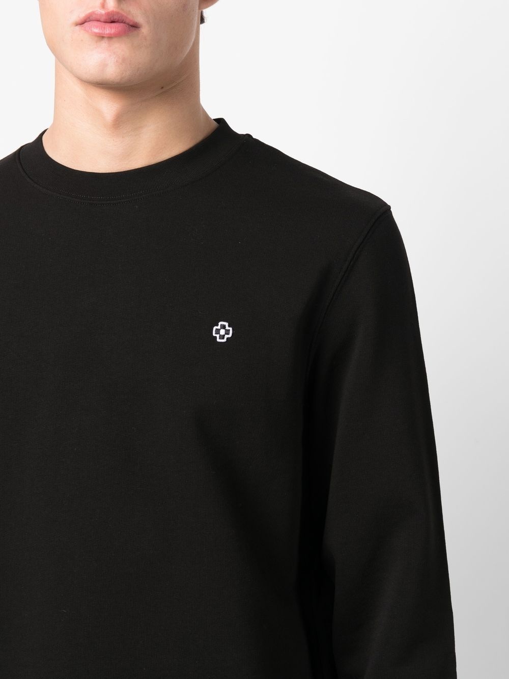 embroidered cross crew-neck sweatshirt - 5