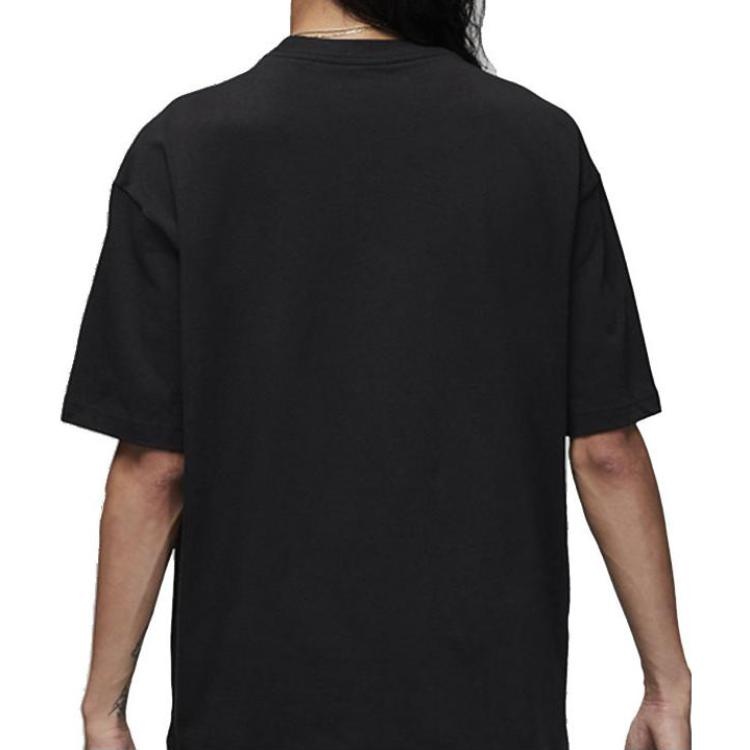 Air Jordan Solid Color Patch Round Neck Short Sleeve Black DZ7314-010 - 4