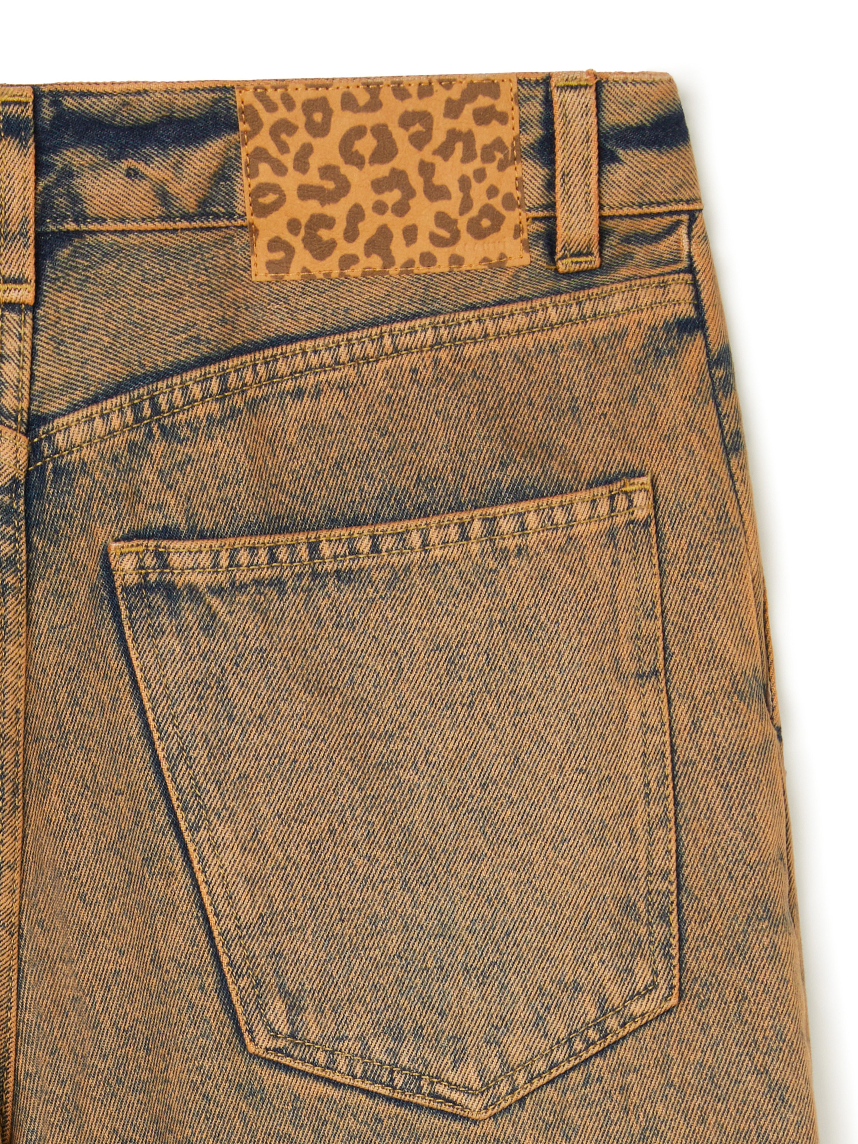 Desert Rose Wide Leg Denim Pants - 7