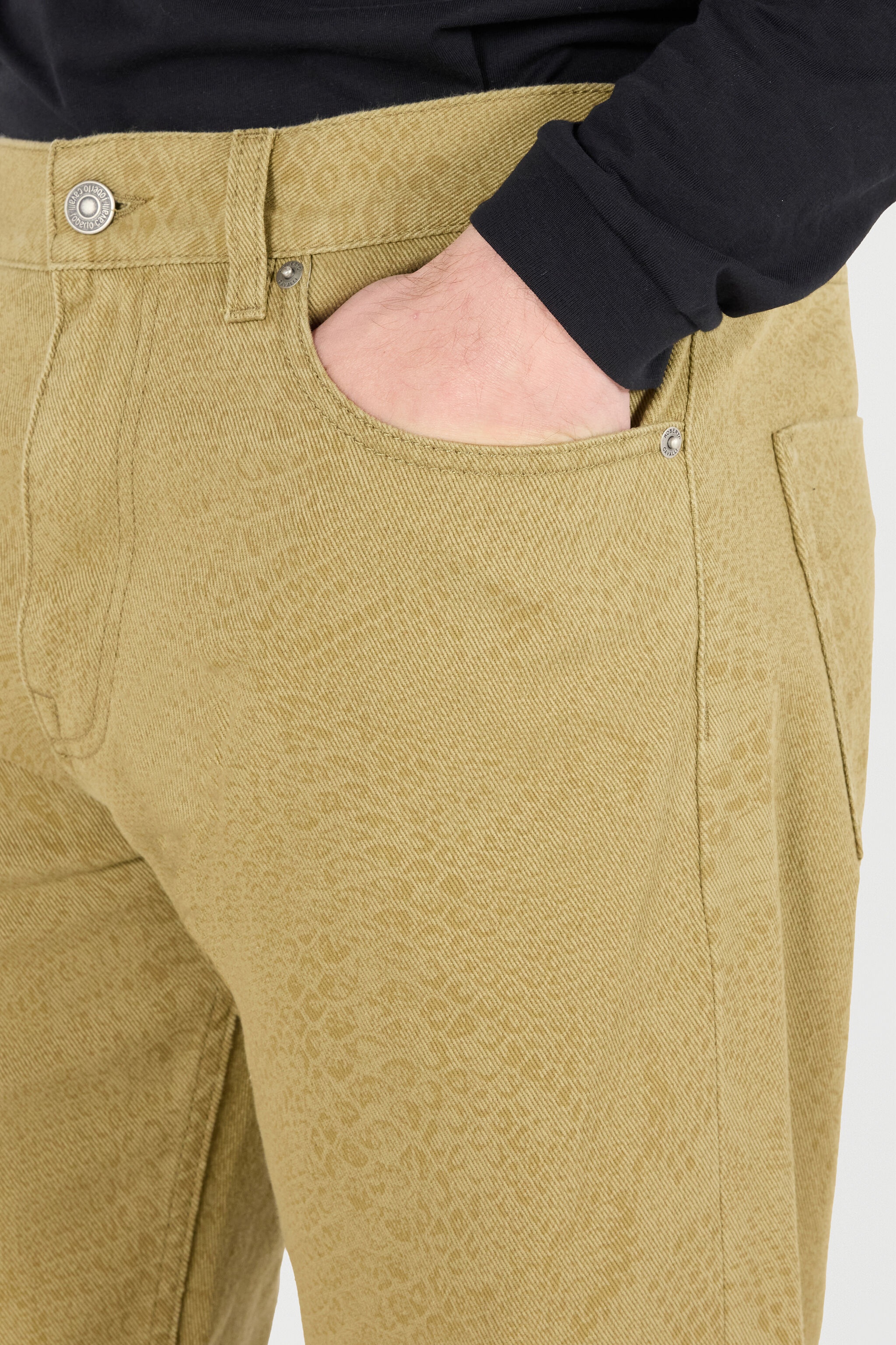 Python-Print Five-Pocket Pants - 7