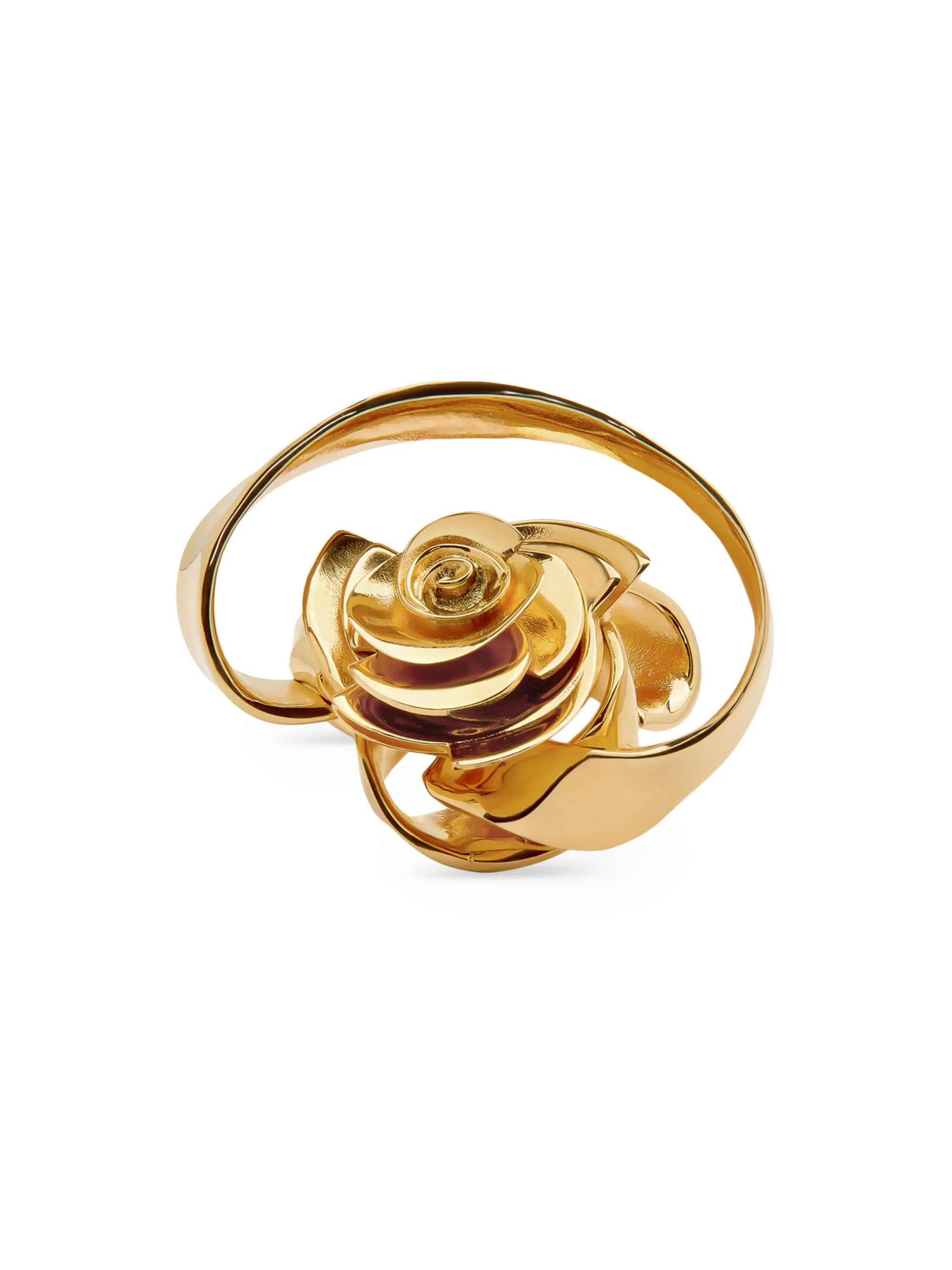 Women's 24K-Gold-Plated Rose Ring - Gold - 1