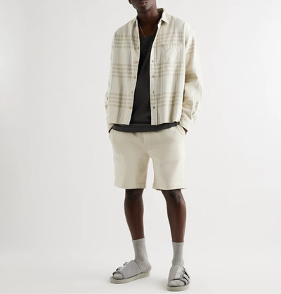 John Elliott Frayed Checked Cotton-Flannel Shirt outlook