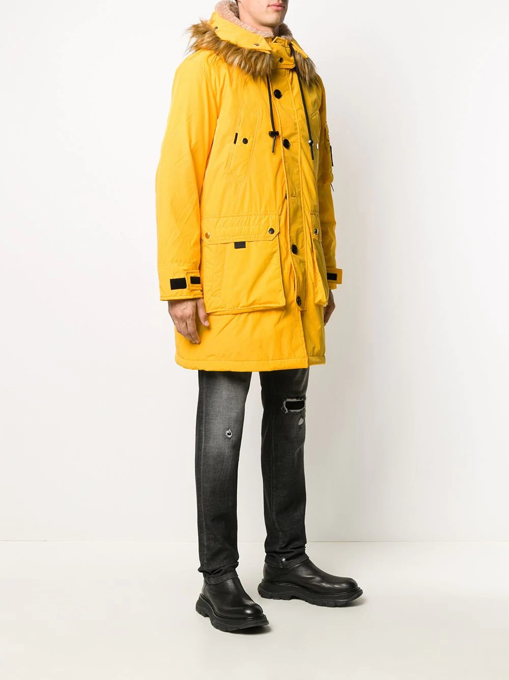 hooded parka coat - 3