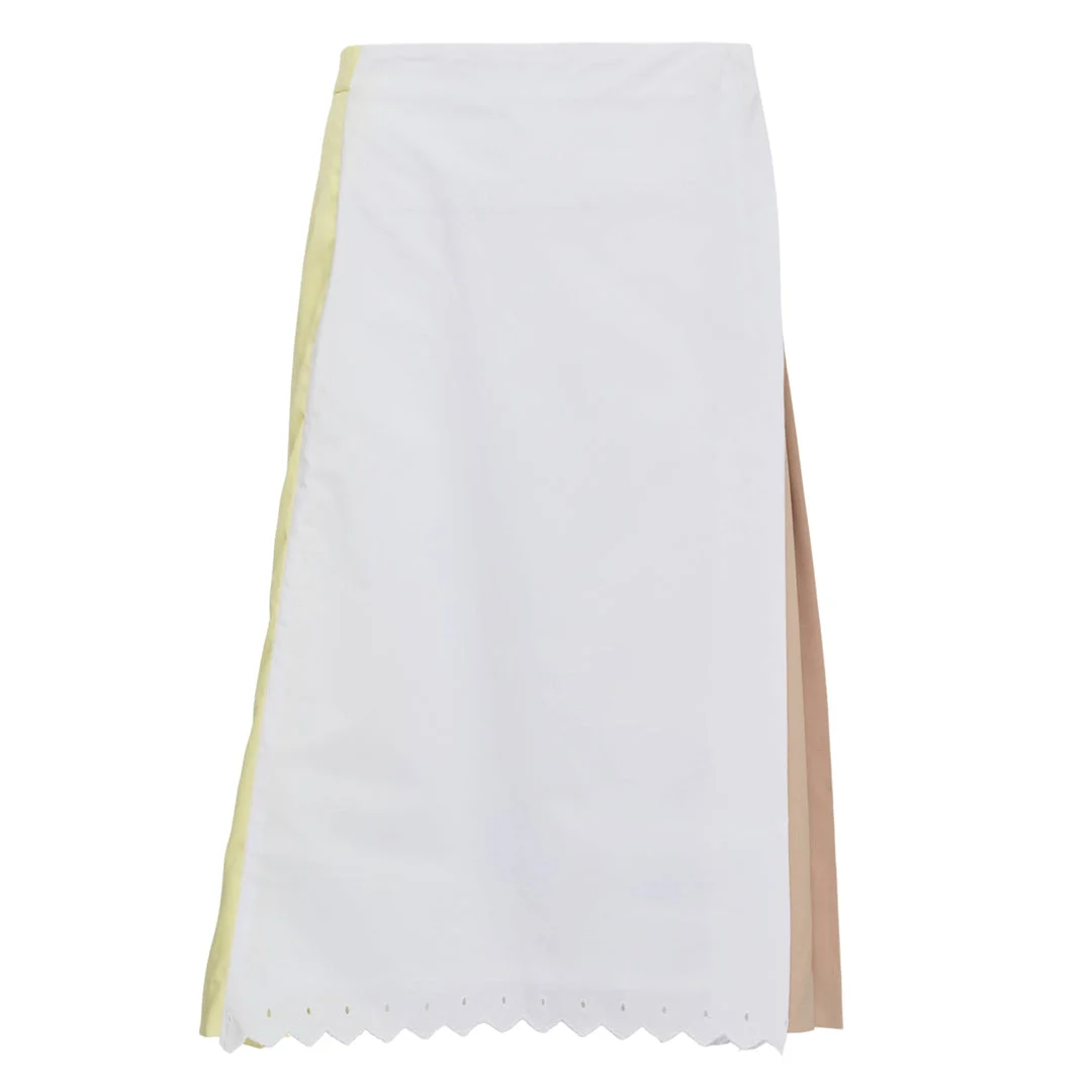 White Dot Midi Pleated Skirt - 1