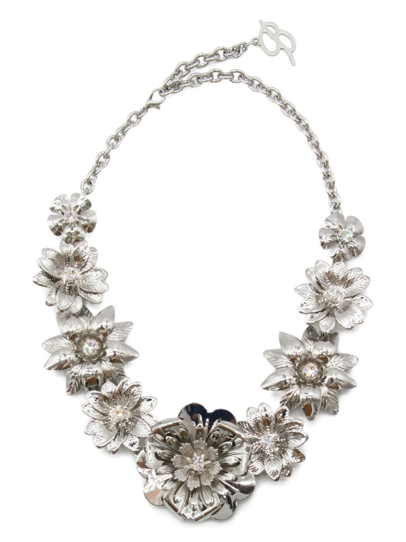 floral-embellished chain necklace 1
