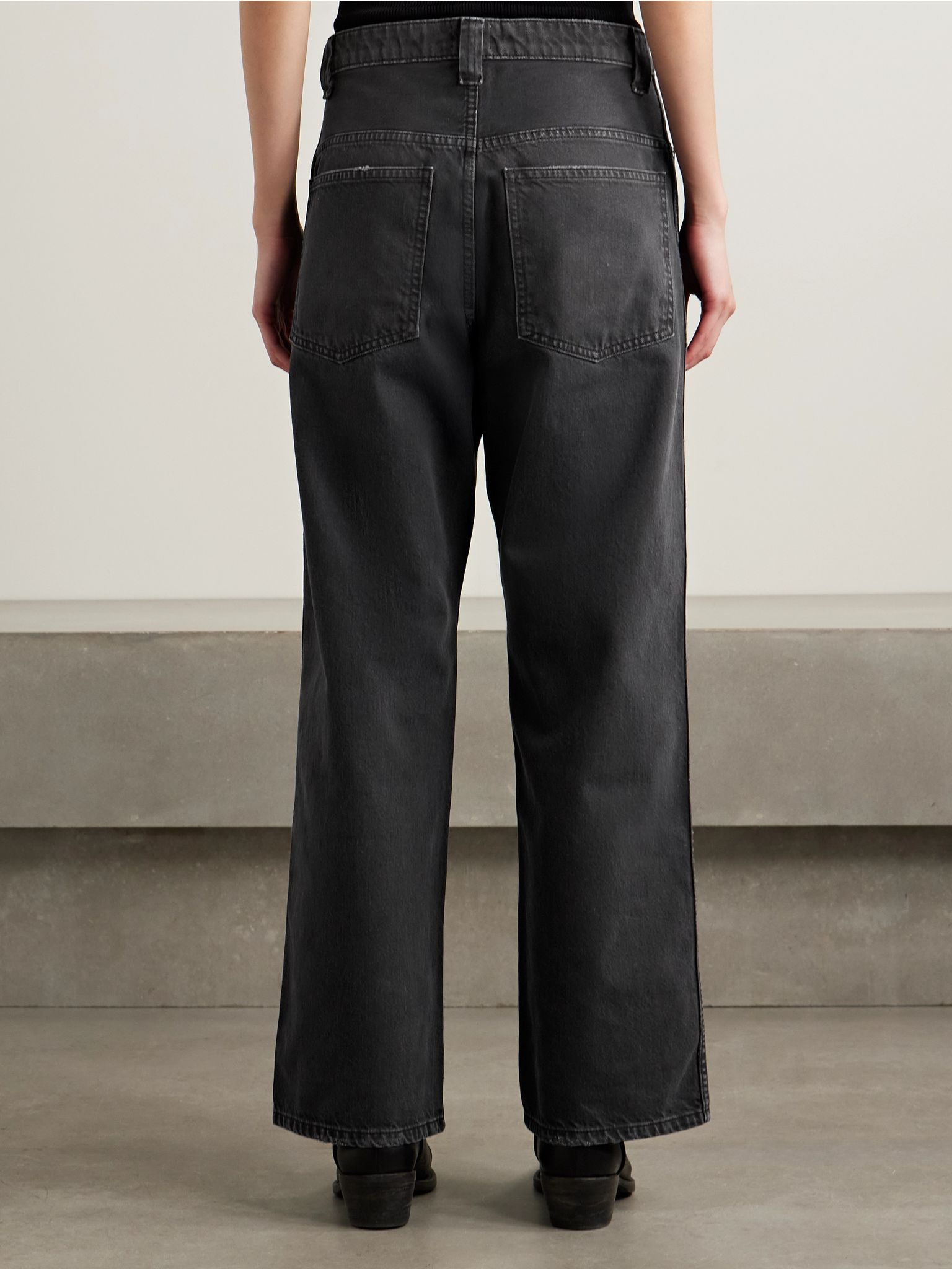 Winslow mid-rise straight-leg jeans Black - 4