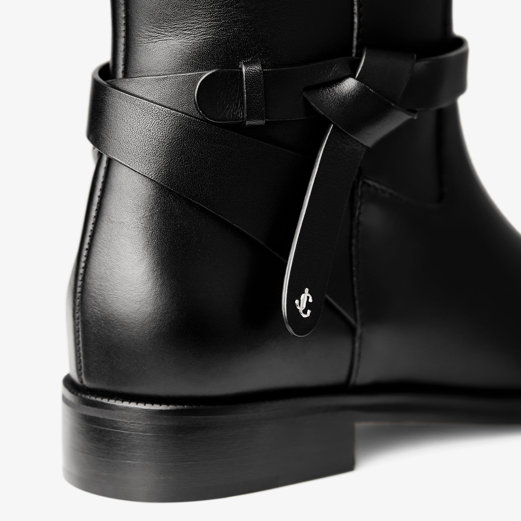 Lawton Knee Boot Flat
Black Calf Leather and Soft Vachetta Knee High Boots - 4