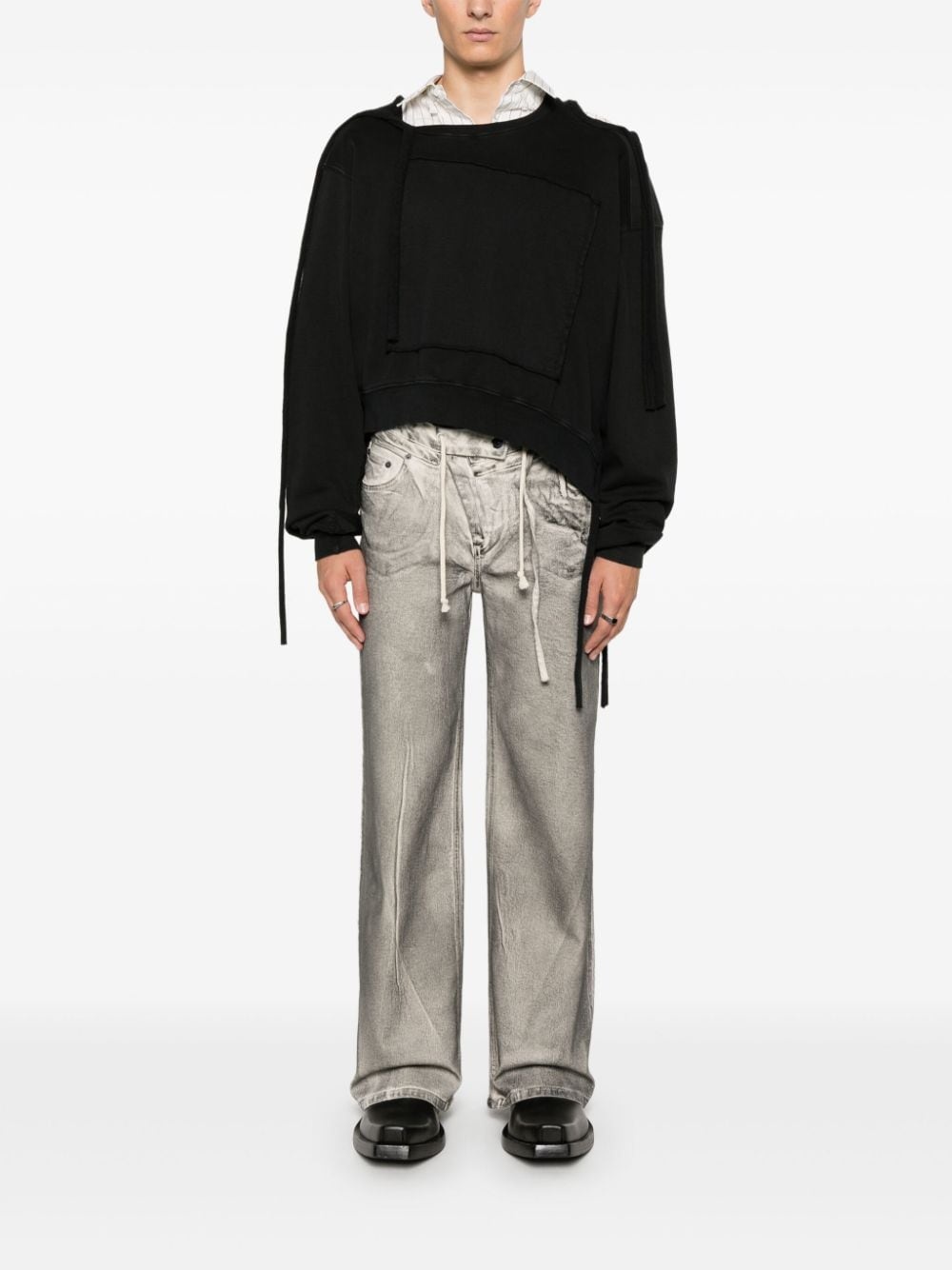 coated-finish jeans - 3
