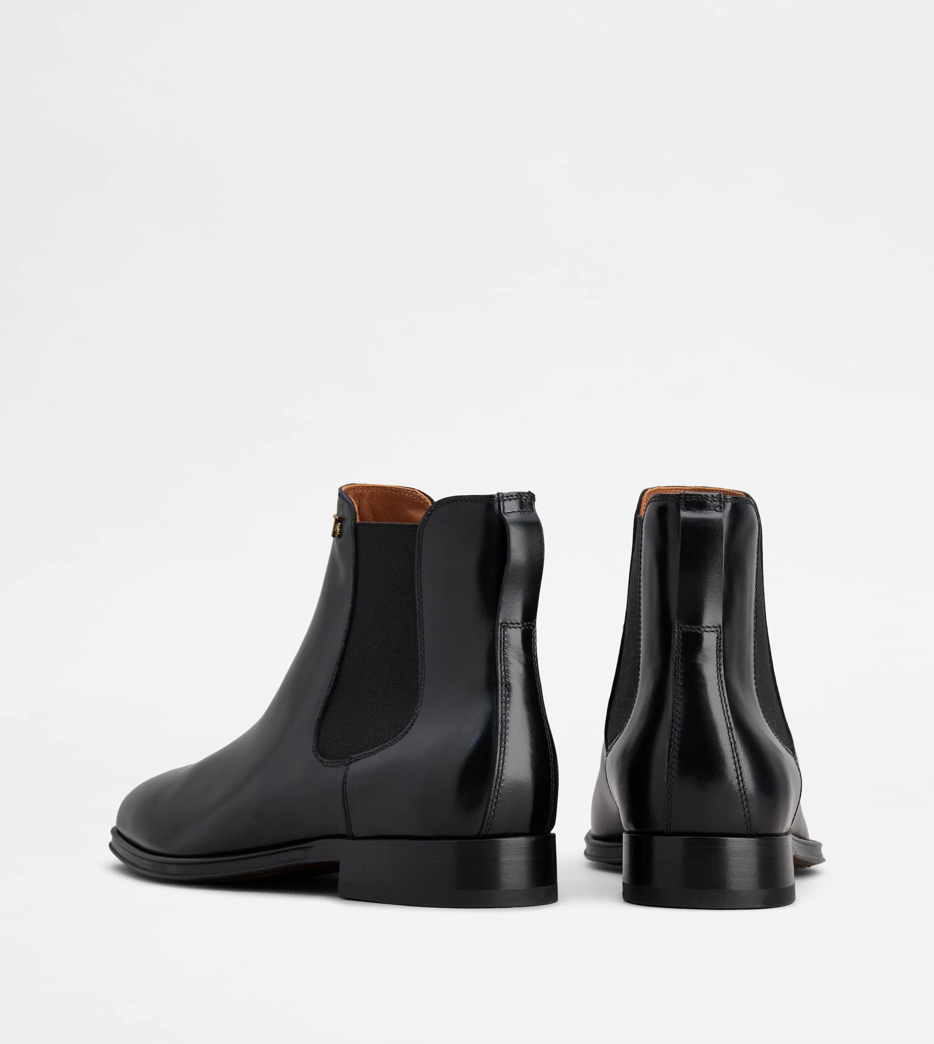 ANKLE BOOTS IN LEATHER - BLACK - 3
