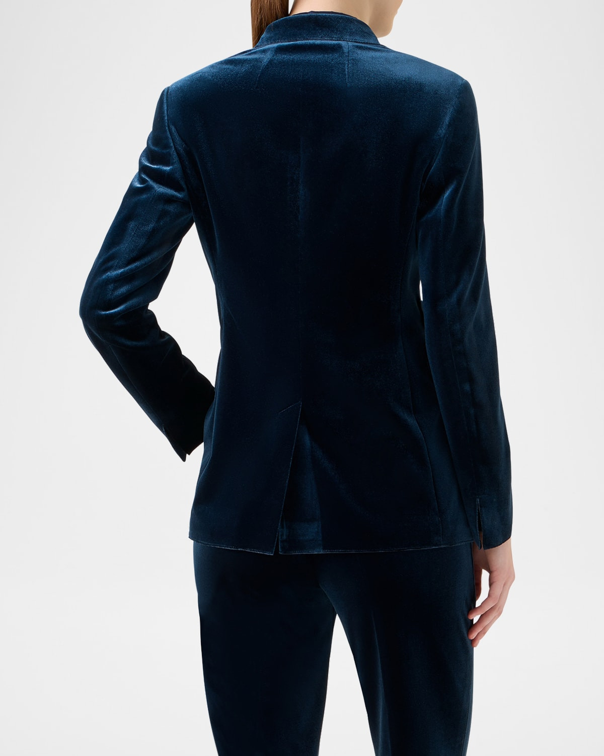 Percival Techno Velvet Stretch Single-Breasted Jacket - 3
