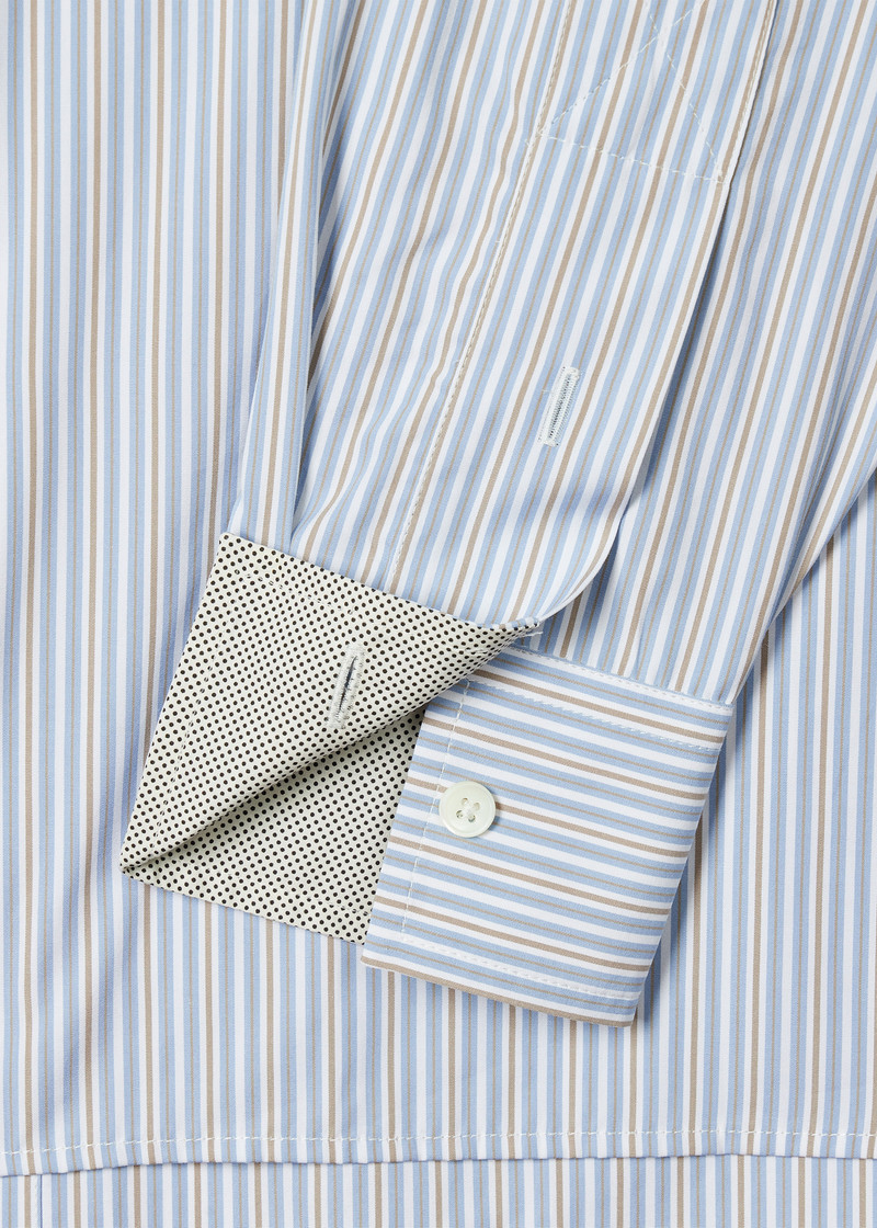 Women's Light Blue Stripe Oversized Shirt 4