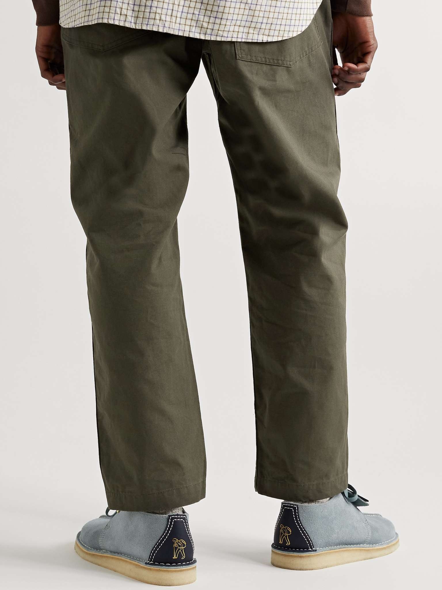 Straight-Leg Cotton-Ripstop Trousers - 4