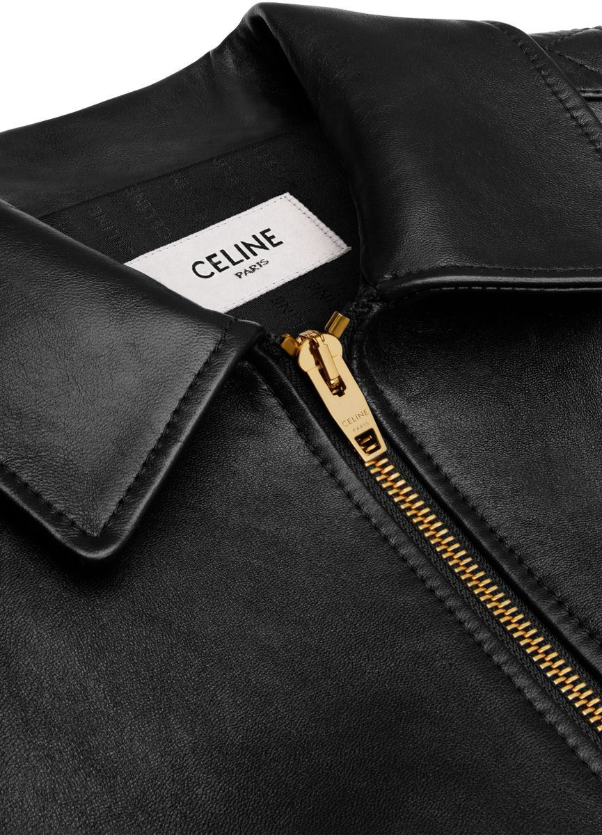 Classic aviator blouson jacket in soft lambskin - 3