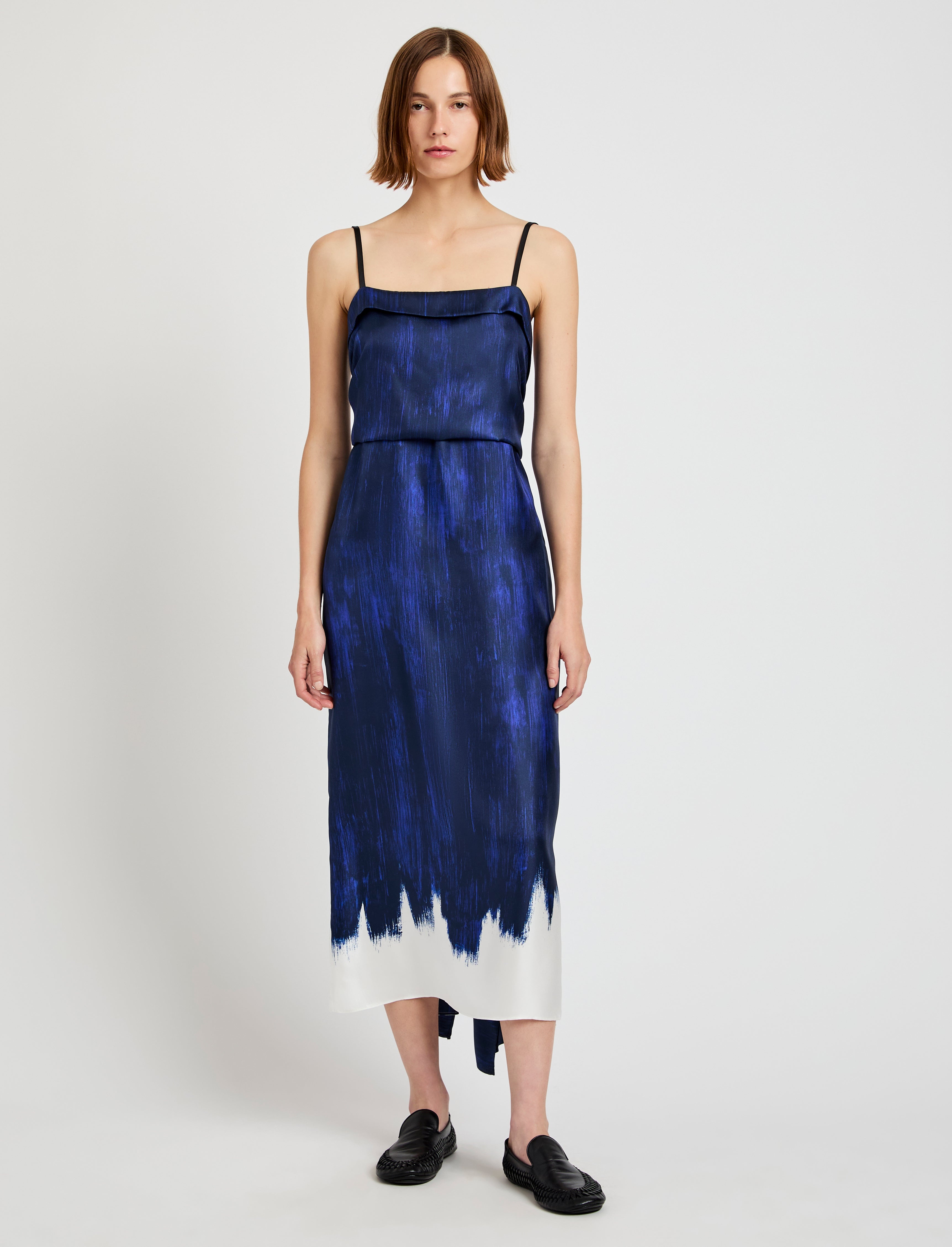 Wilma Dress in Double Printed Silk Twill - 6