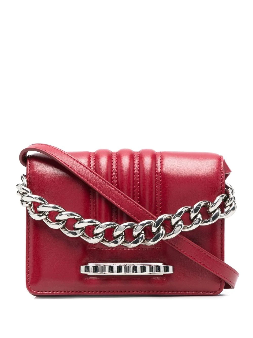 leather chain-link clutch-bag - 1