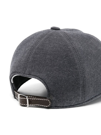 Brunello Cucinelli logo-patch detail baseball cap outlook