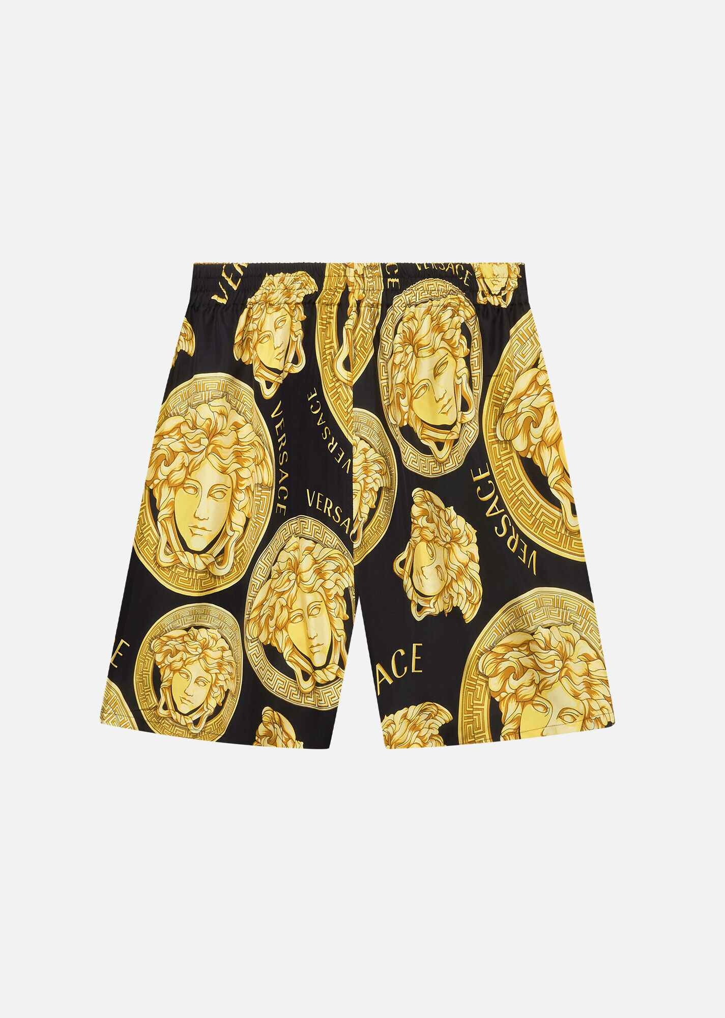 Medusa Amplified Print Silk Shorts - 3