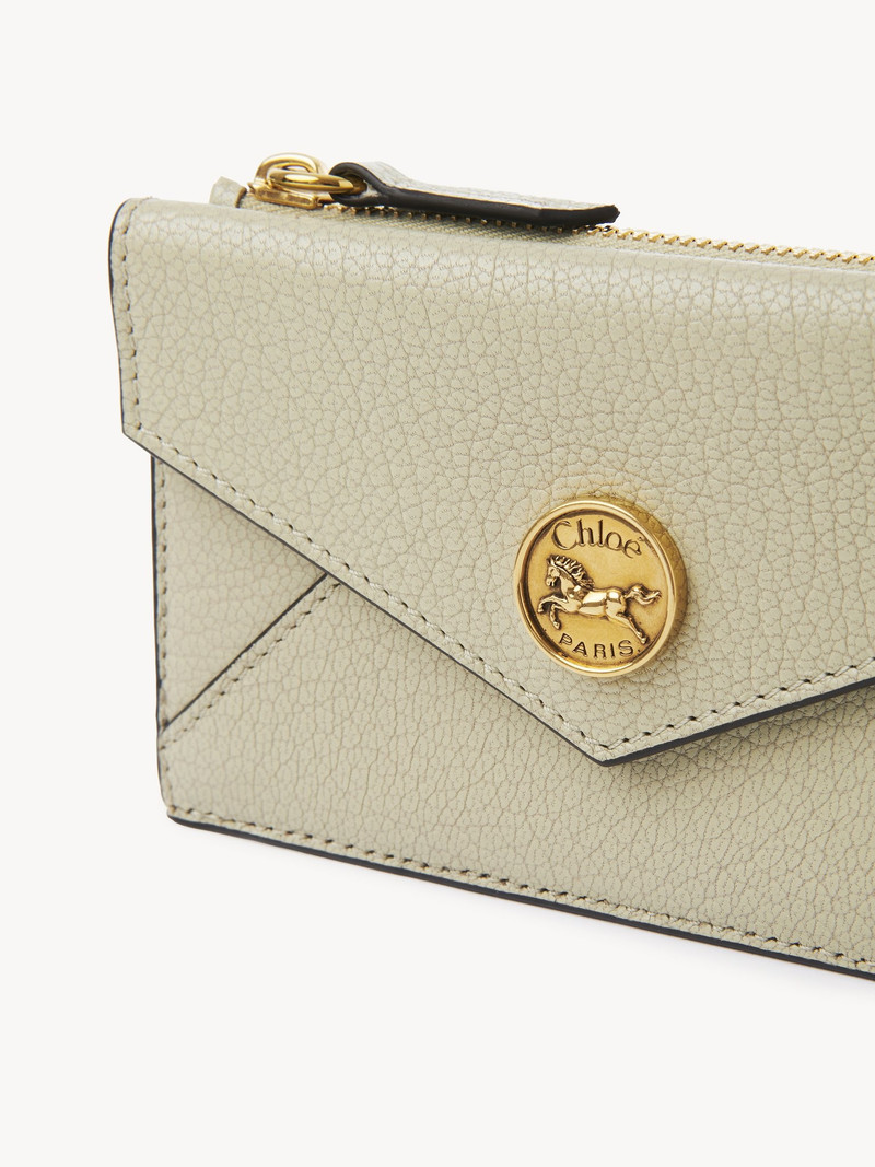 SMALL ENVELOPE PURSE WITH CARD SLOTS IN GRAINED LEATHER 5